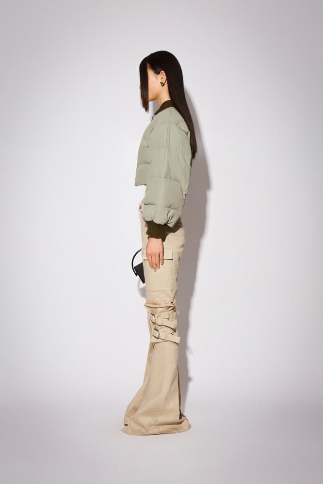 CPLUS SERIES Double-waistband Fitted Cargo Trousers in Khaki | MADA IN CHINA