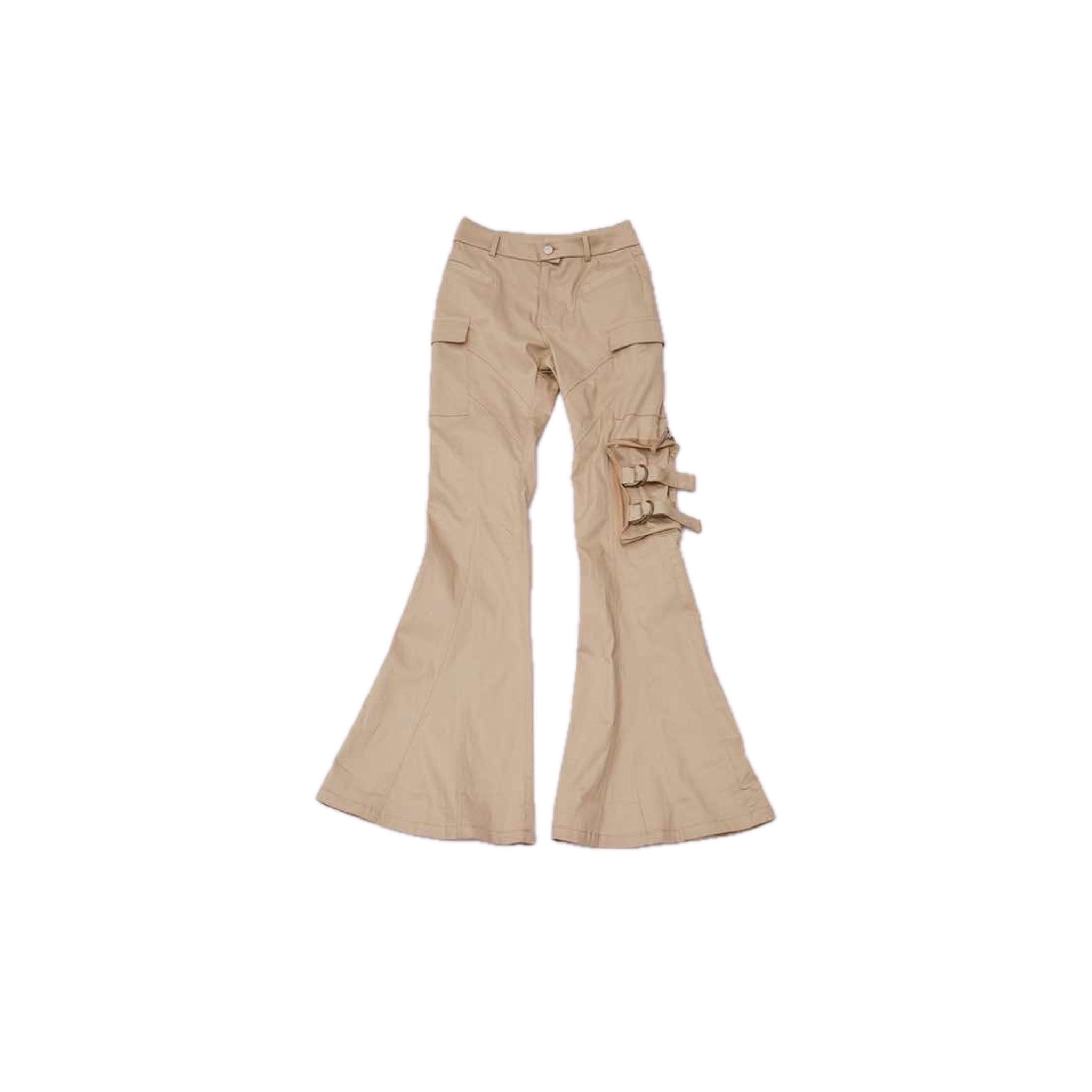 CPLUS SERIES Double-waistband Fitted Cargo Trousers in Khaki | MADA IN CHINA