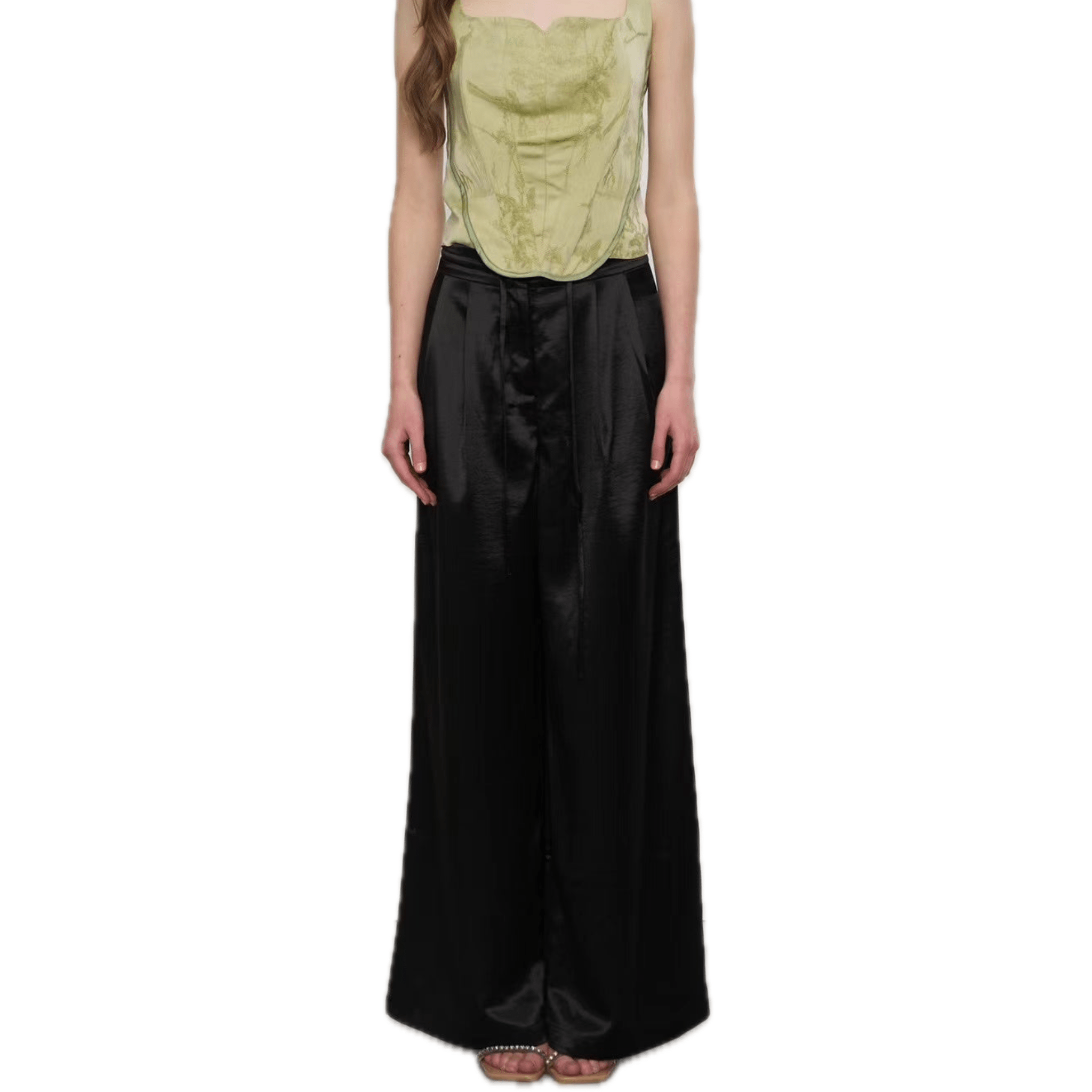 AIMME SPARROW Draped Trousers In Black | MADAX