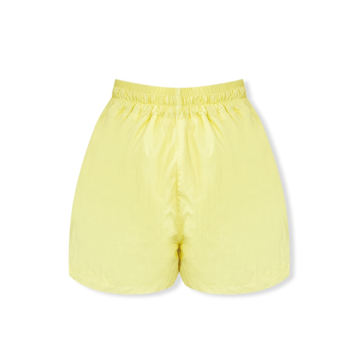 NOT FOR US Drawstring Pocket Shorts with Silver Logo in Yellow | MADAX