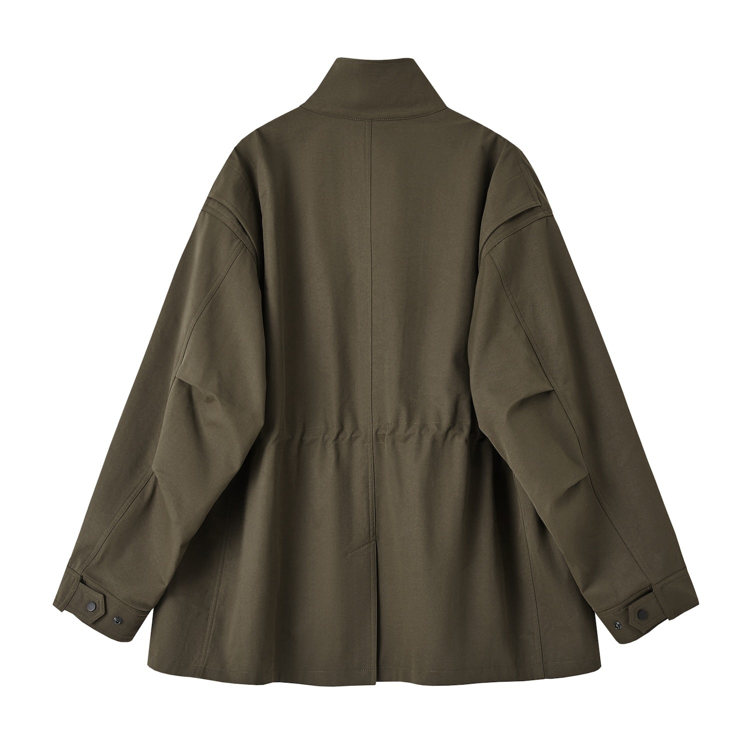 SOMESOWE Drawstring Workwear Bow Jacket In Green | MADAX