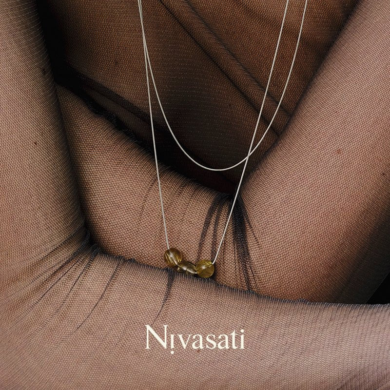 Nivasati Drops Series Crystal Long Necklace In Gold | MADA IN CHINA