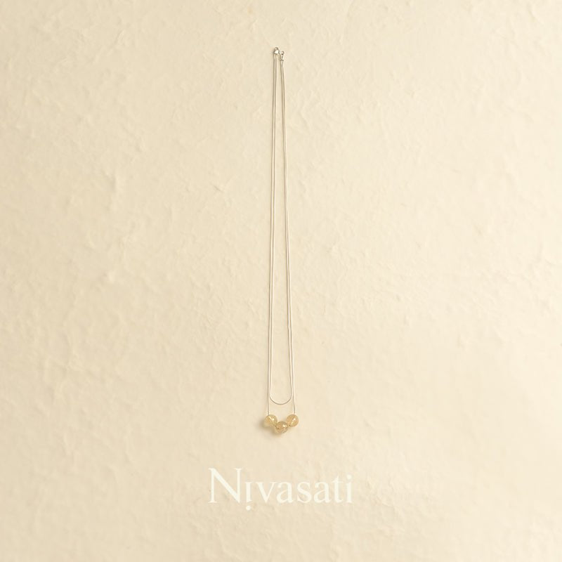 Nivasati Drops Series Crystal Long Necklace In Gold | MADA IN CHINA