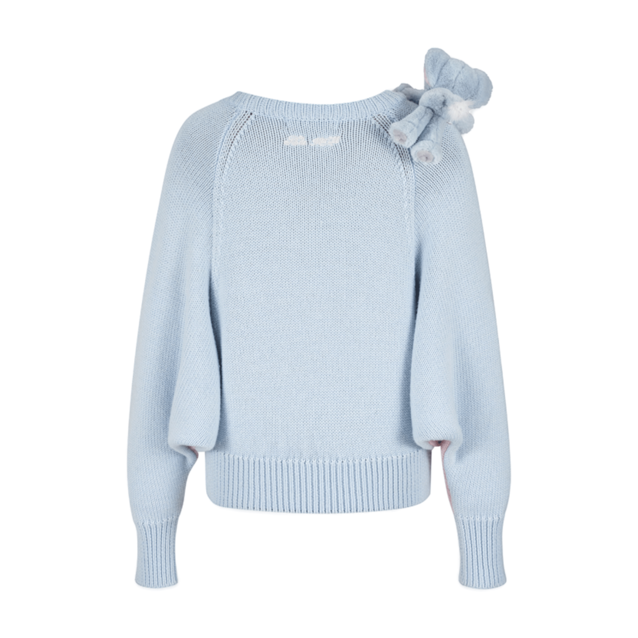 13DE MARZO Elephant Bear Bat Sleeve Sweater in Blue | MADAX