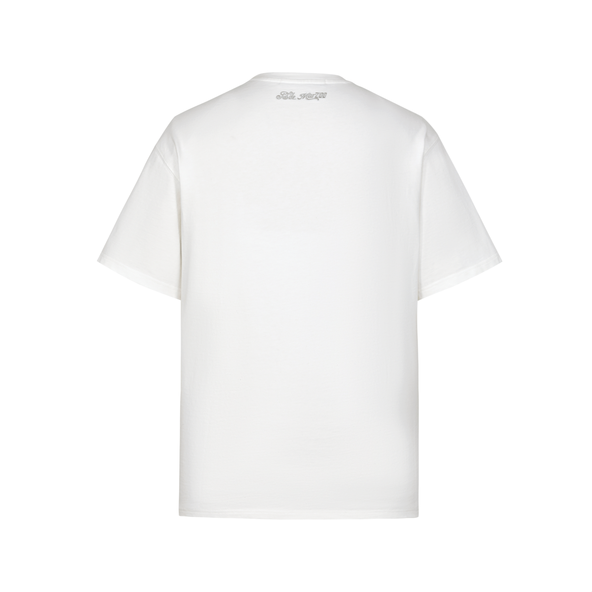 13DE MARZO Elephant Bear Print LOGO Short Sleeves in White | MADAX