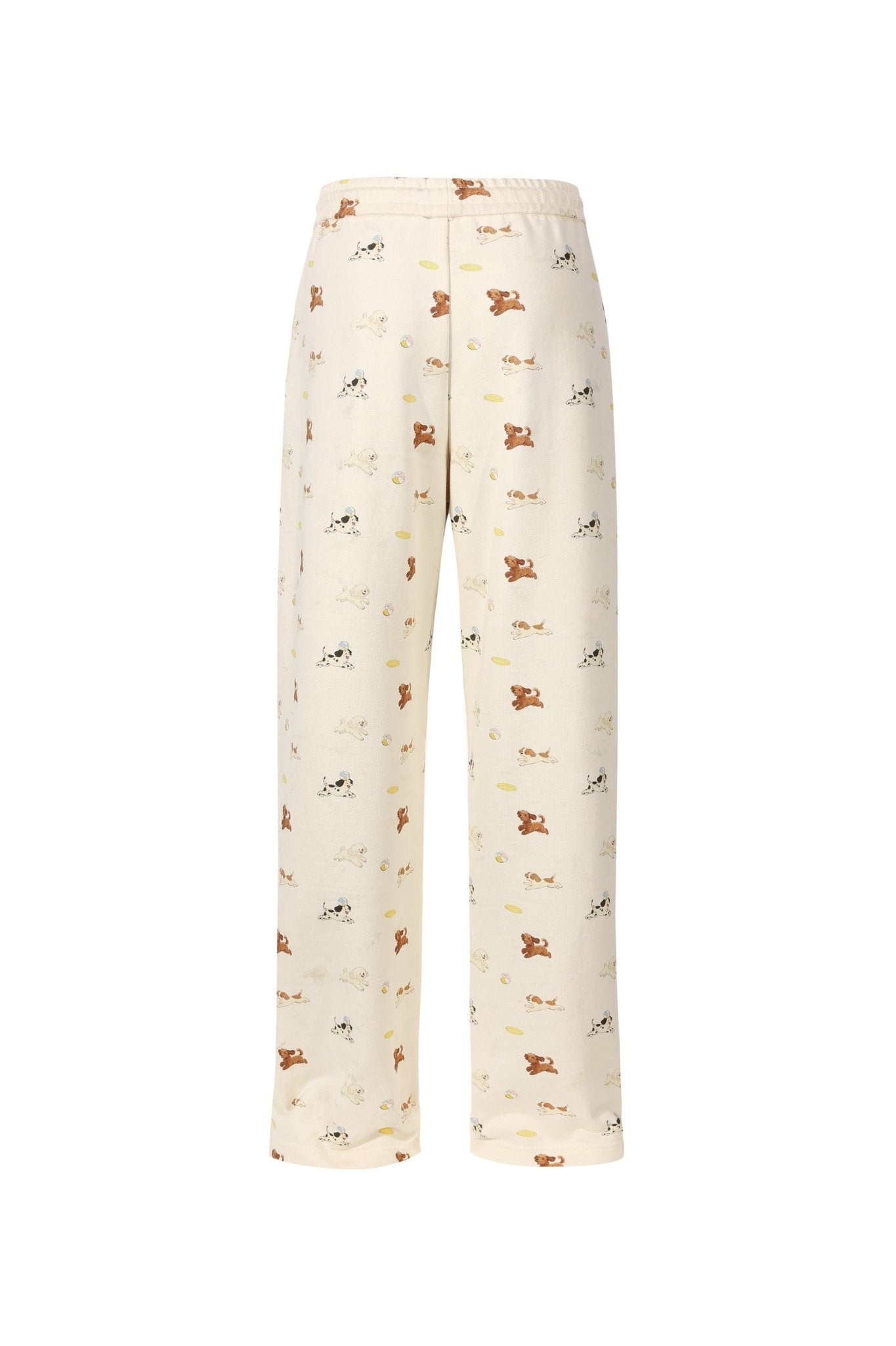 Alexia Sandra Embroidered Frisbee Puppy Track Pants In Beige | MADAX