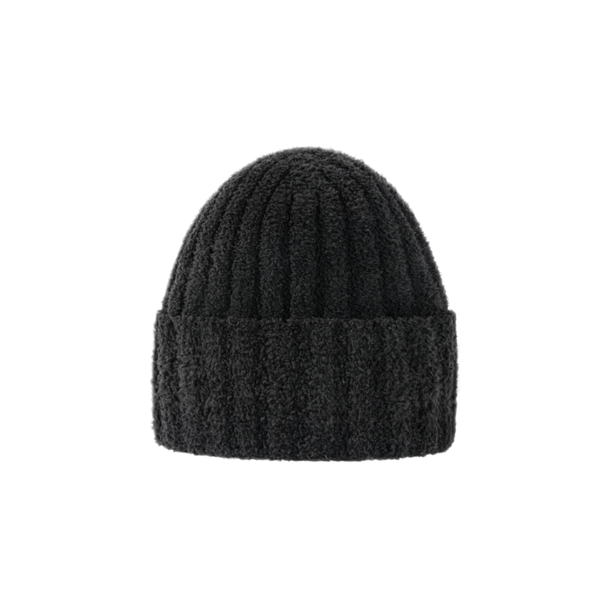 13DE MARZO Embroidered Plush Beanie in Black | MADAX