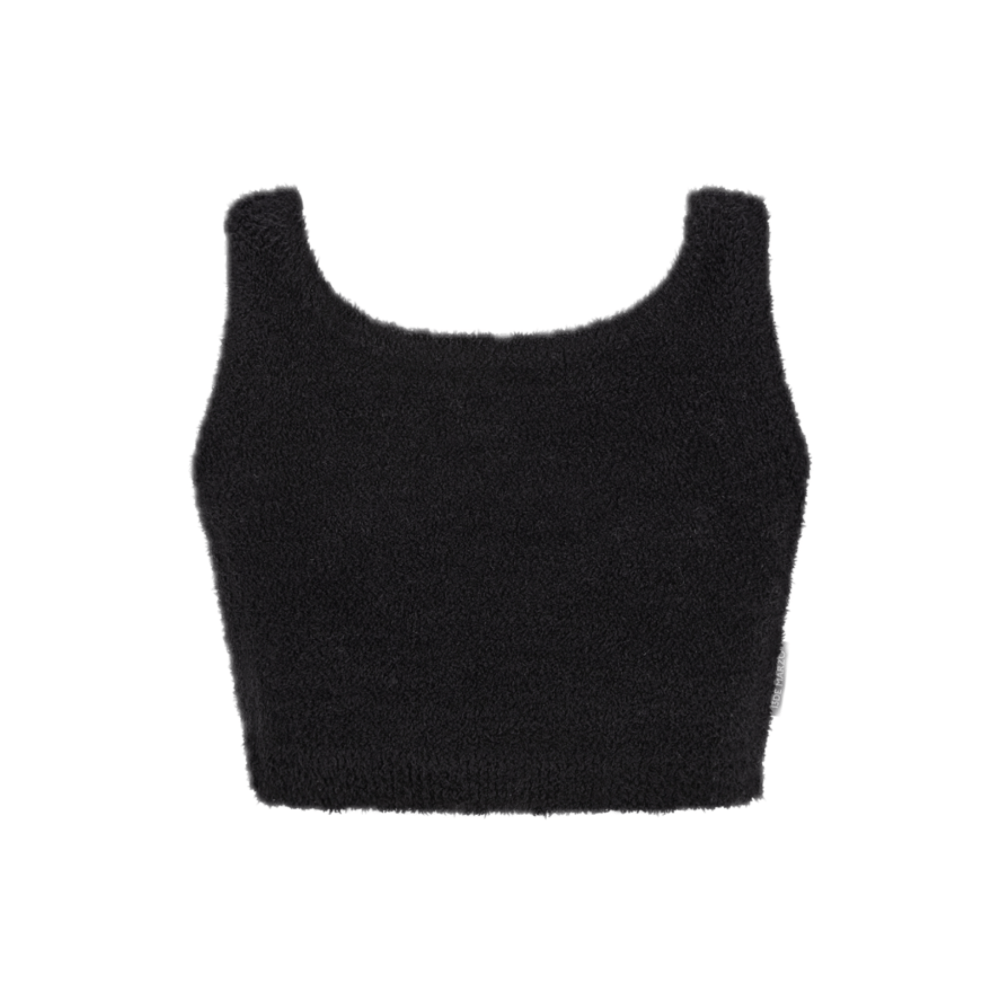 13DE MARZO Embroidered Plush Vest in Black | MADAX