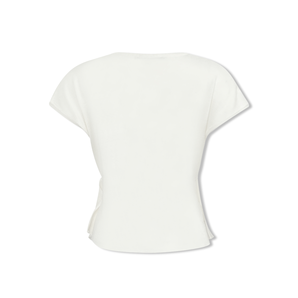 AIMME SPARROW Embroidered Ruffled Top In White | MADAX