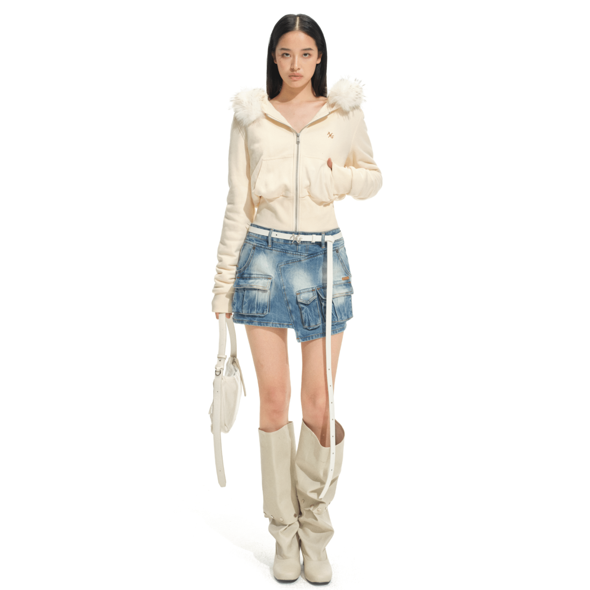 NAWS Equestrian Hooded Jacket in Beige | MADAX