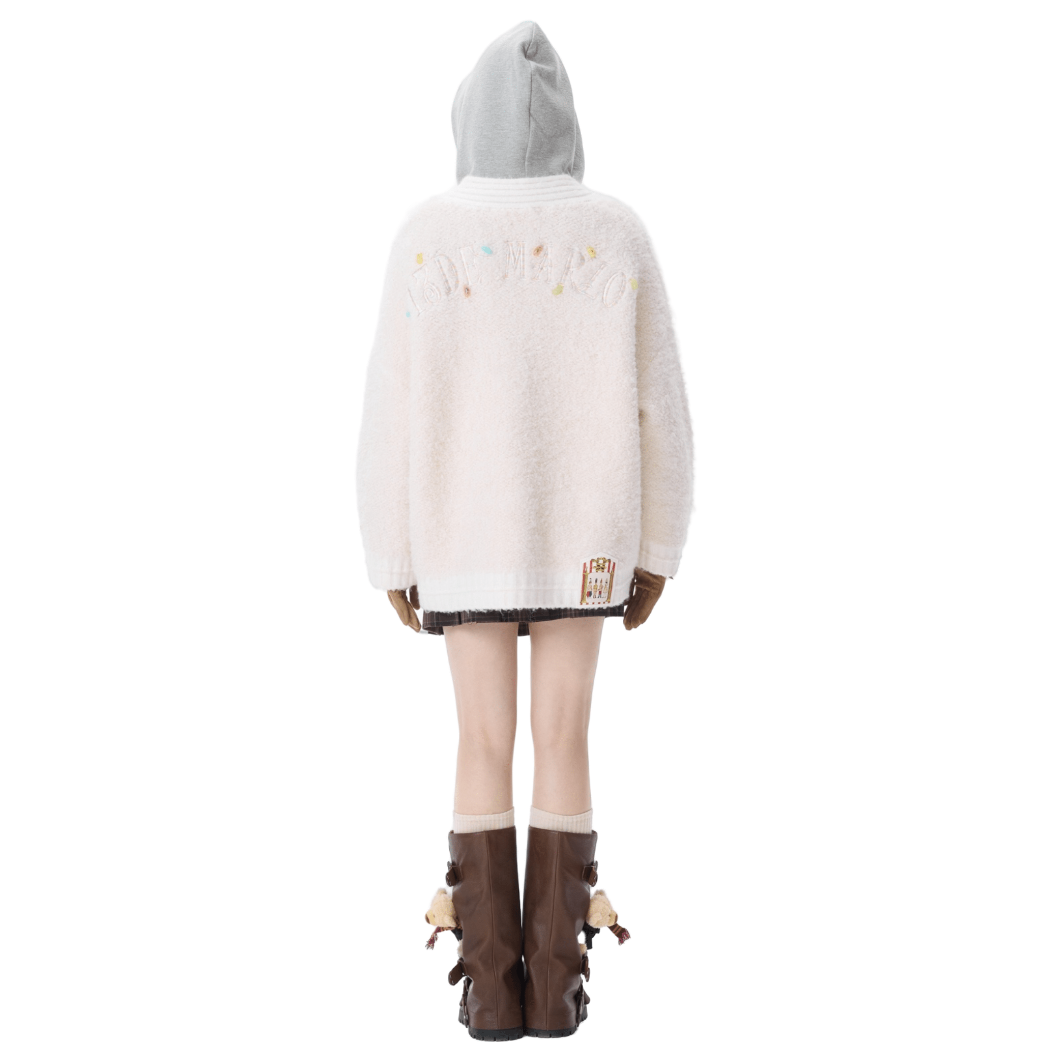 13DE MARZO Every Flavor Beans Cardigan in White | MADAX