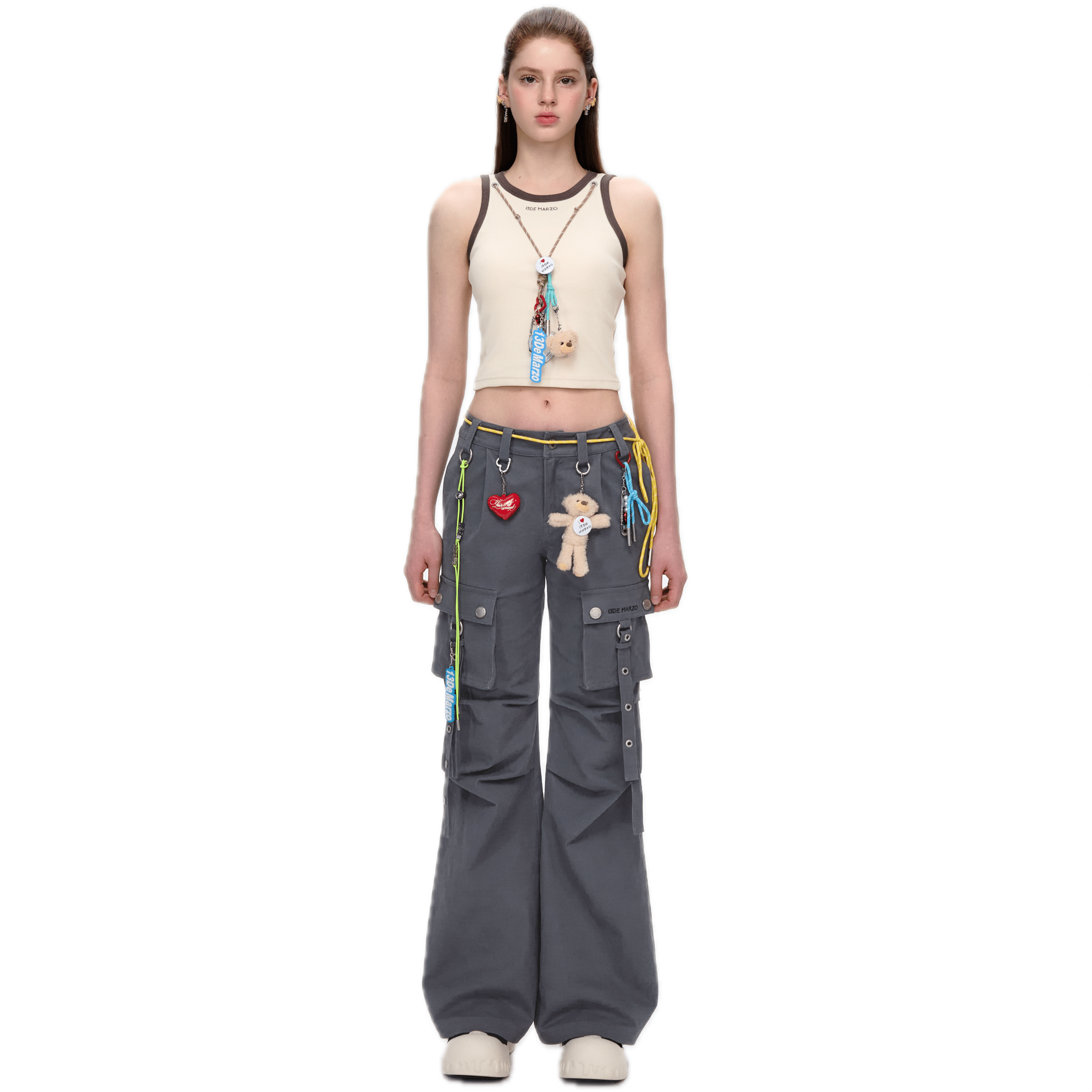 13DE MARZO Extreme Hanging Vest in Beige | MADAX