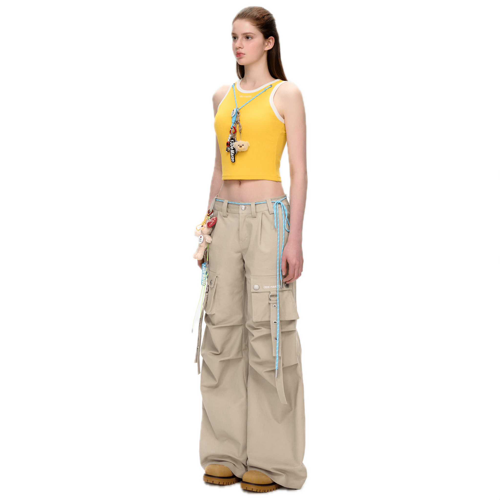13DE MARZO Extreme Hanging Vest in Yellow | MADAX