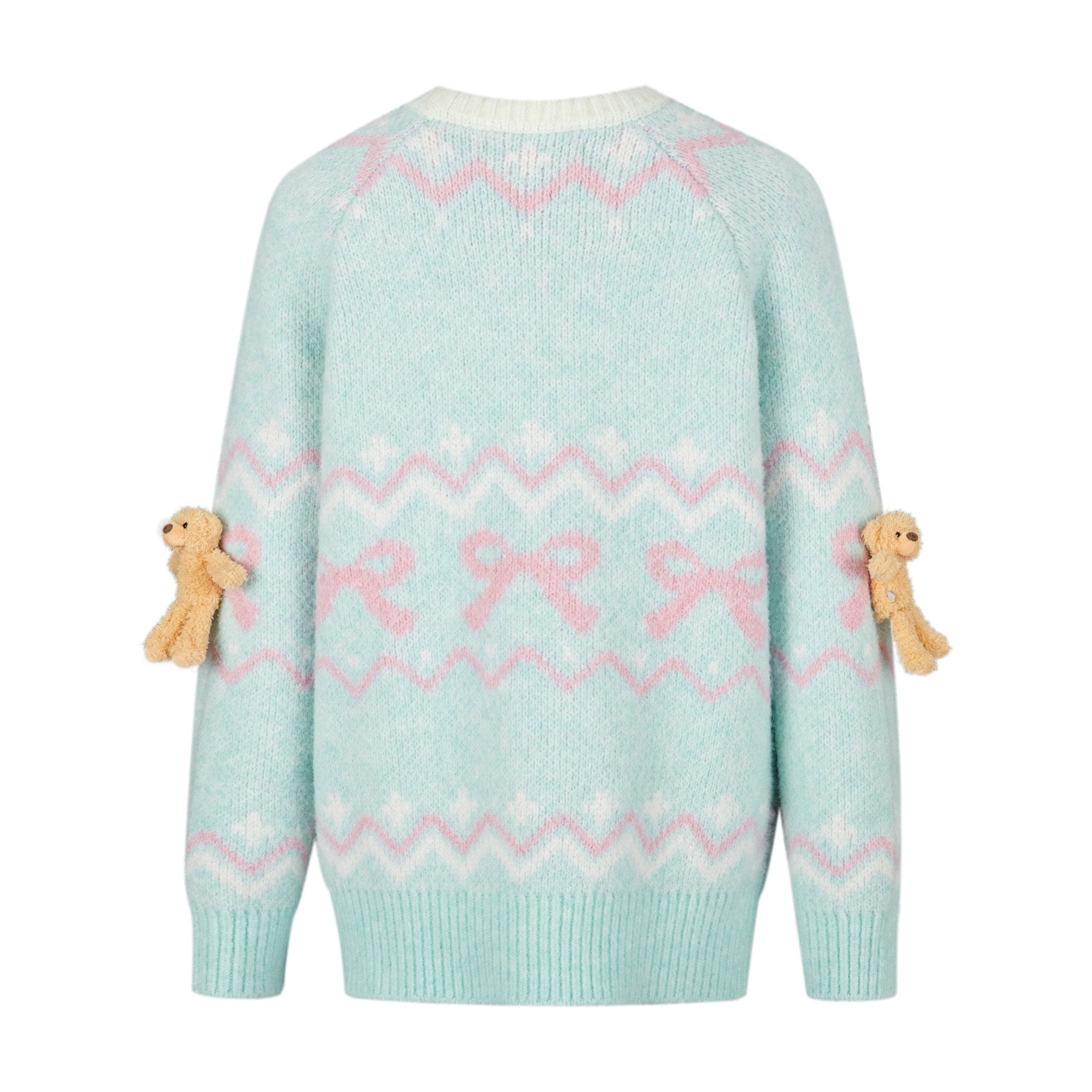 13DE MARZO Fair Isle Doozoo Knit Sweater In Blue | MADAX