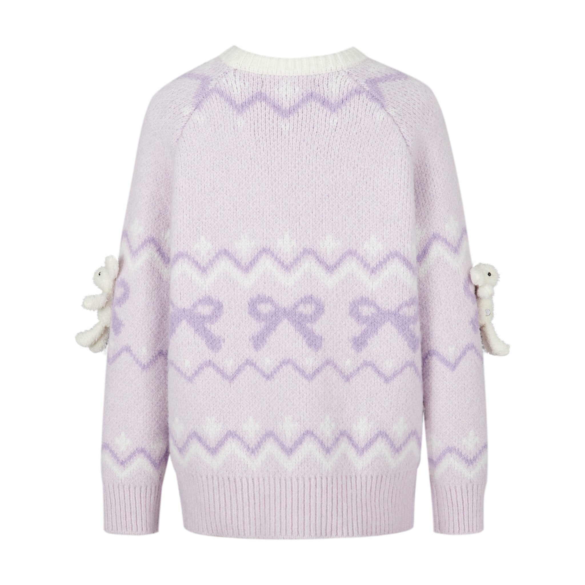 13DE MARZO Fair Isle Doozoo Knit Sweater In Purple | MADAX