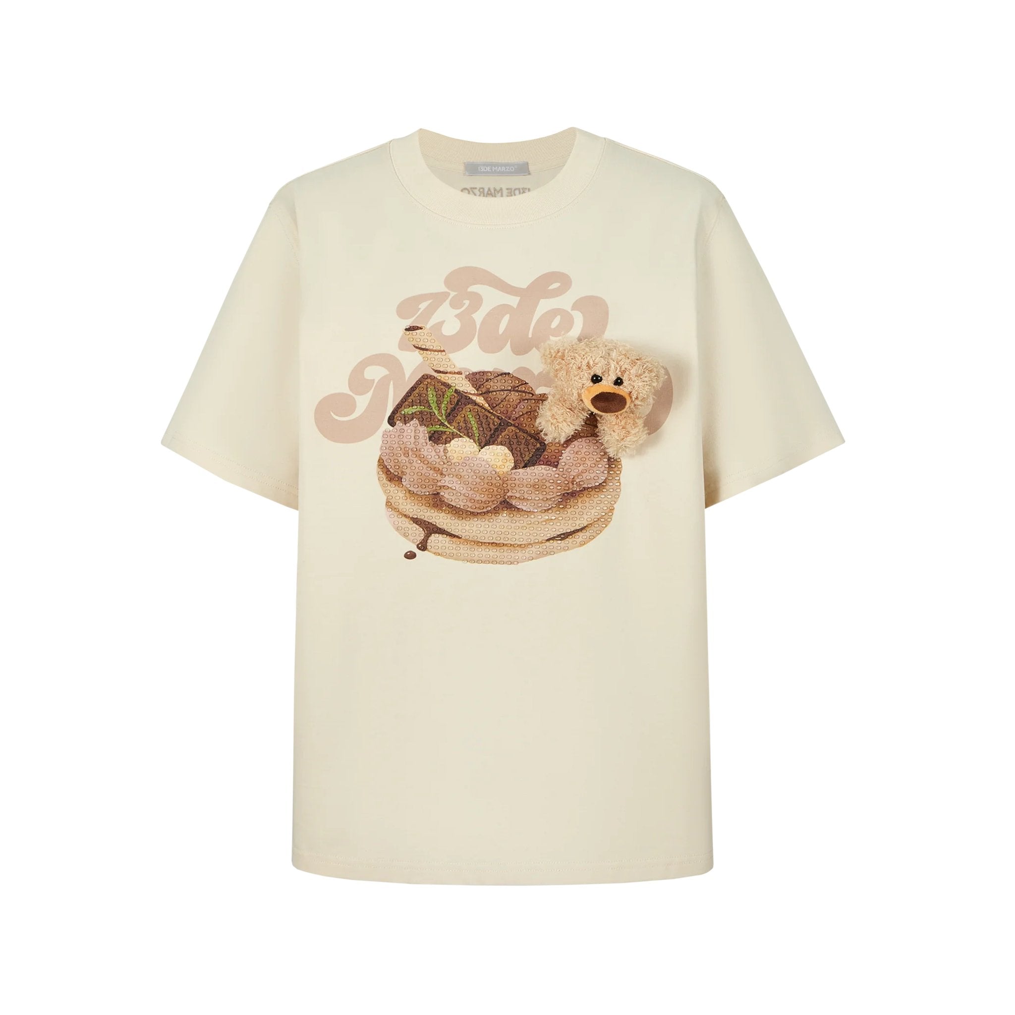 13DE MARZO Flavor Cake T - shirt Beige | MADA IN CHINA