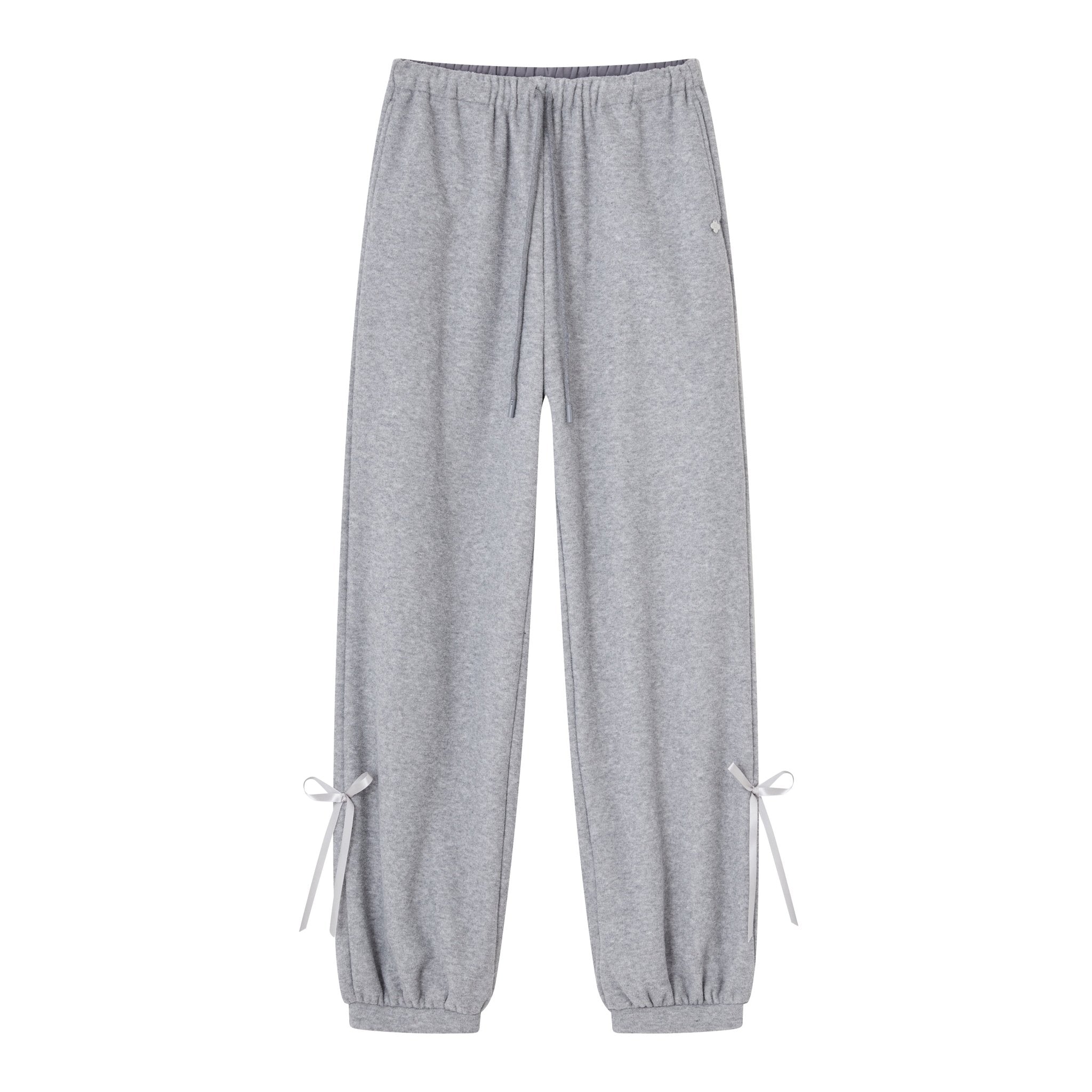 SOMESOWE Fleece - feel Drawstring Lantern Casual Pants In Grey | MADAX