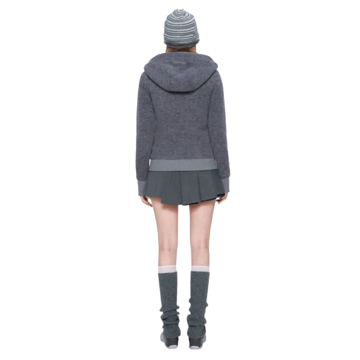 13DE MARZO Fleece Hoodie in Dark Gray | MADAX