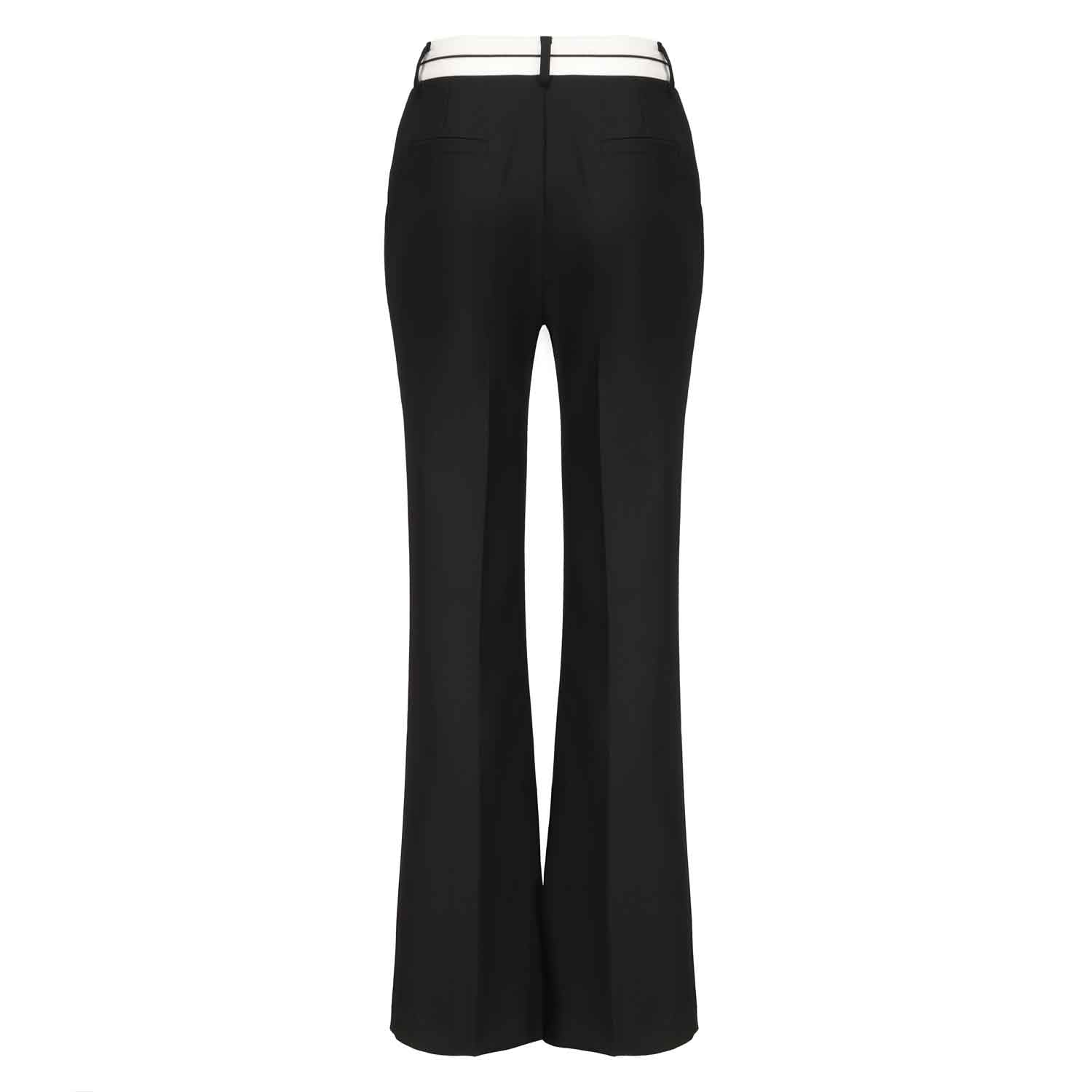 ARTE PURA Flipped Flared Trousers In Black | MADA IN CHINA