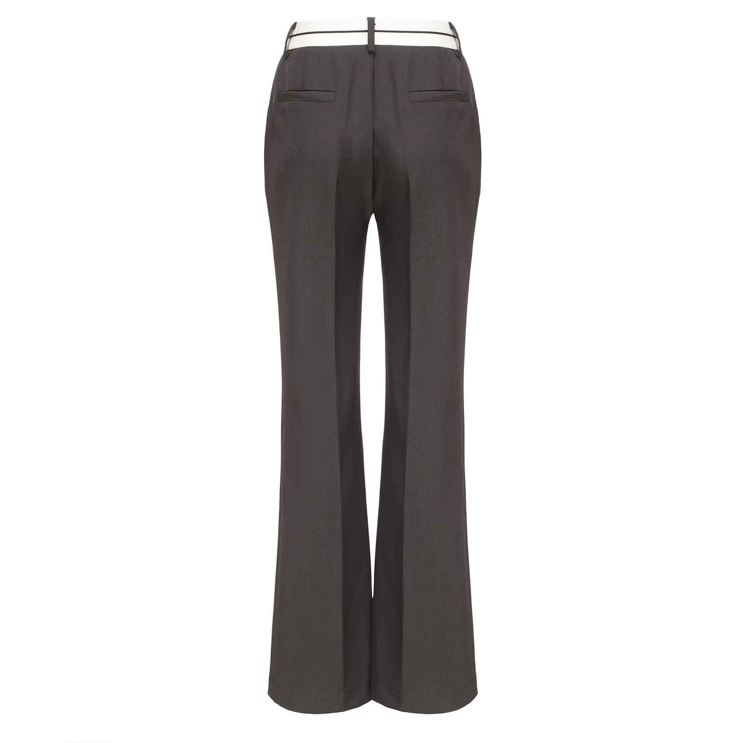 ARTE PURA Flipped Flared Trousers In Grey | MADA IN CHINA