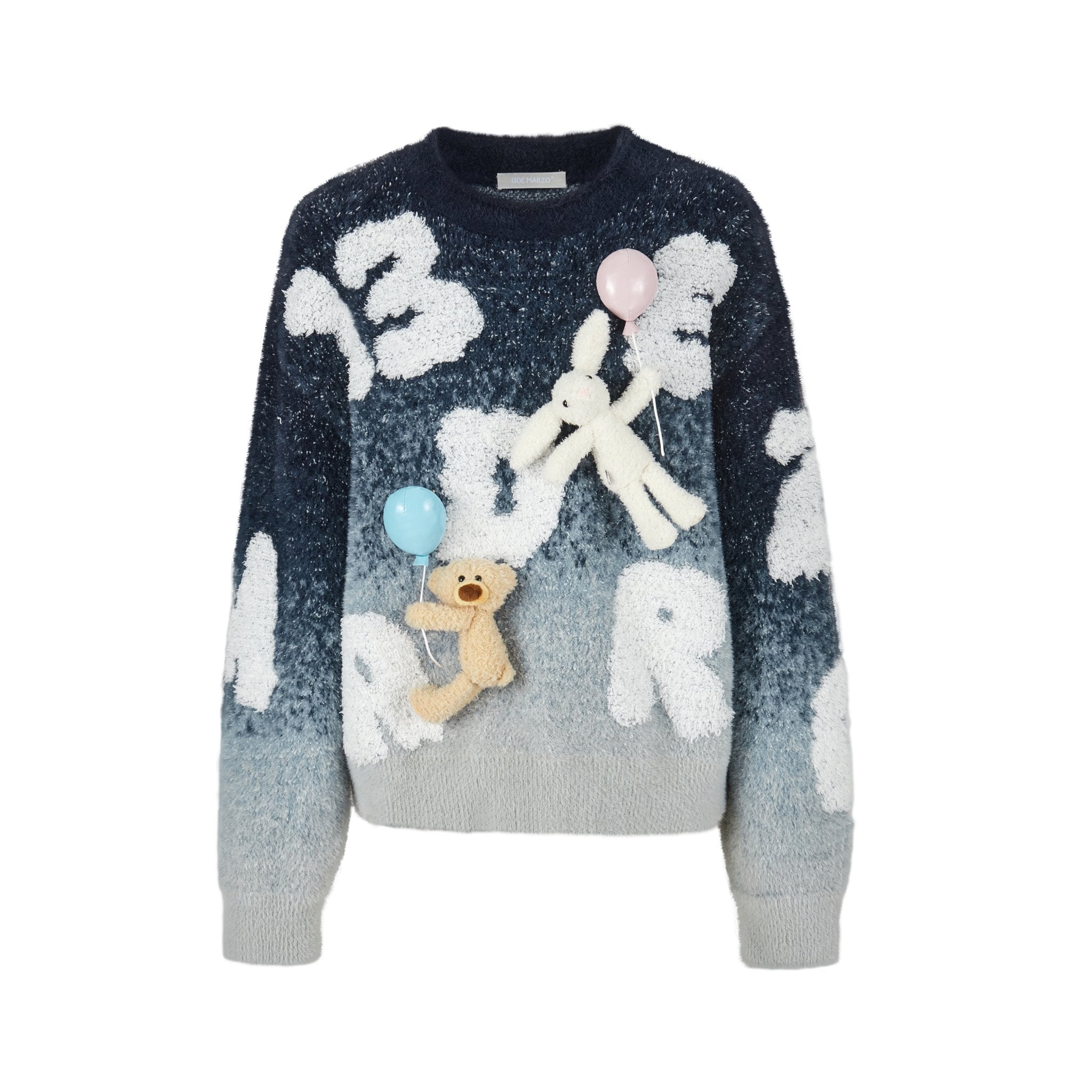 13DE MARZO Float Cloud Ballon Sweater In Gray | MADAX