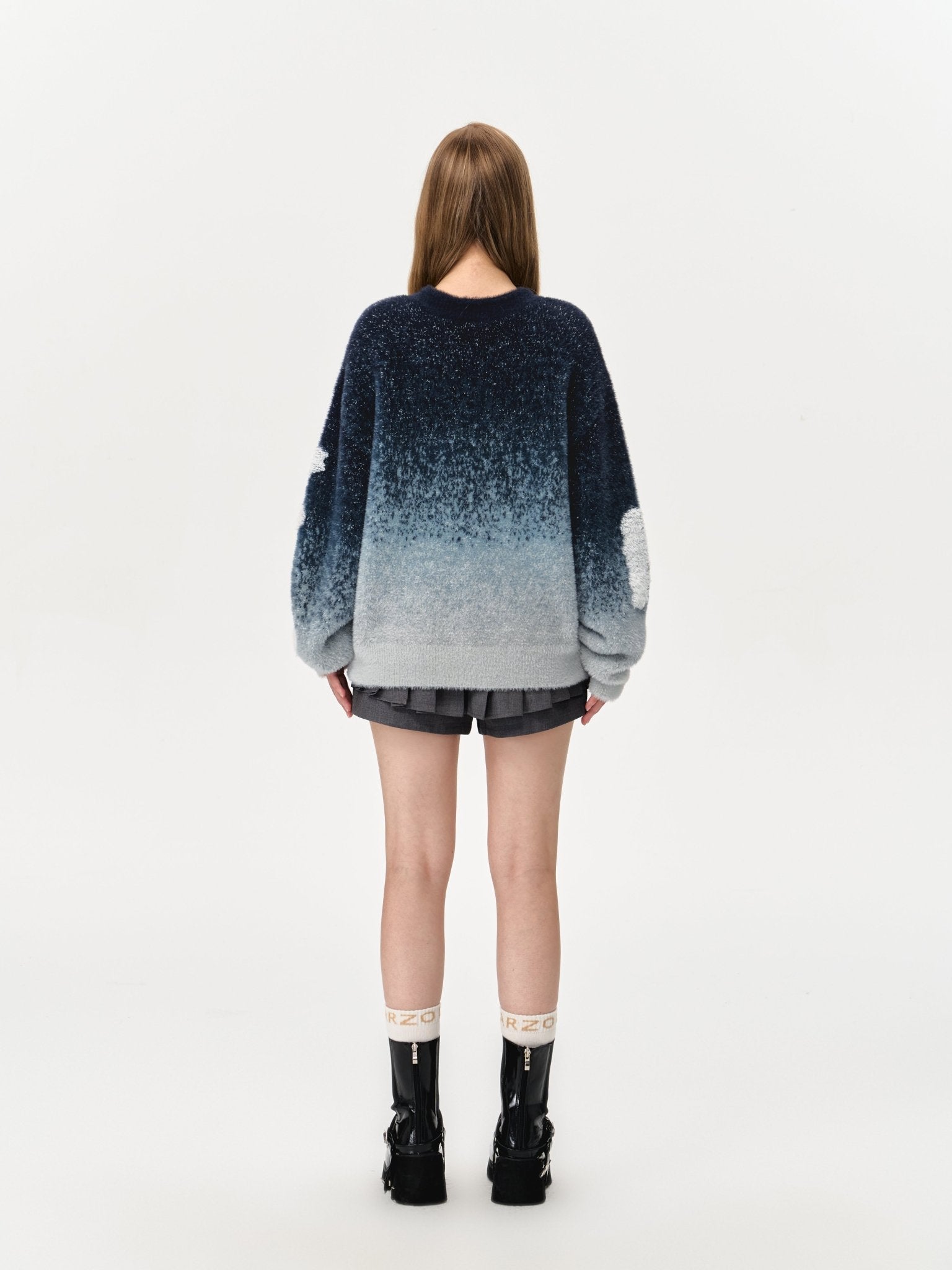 13DE MARZO Float Cloud Ballon Sweater In Gray | MADAX