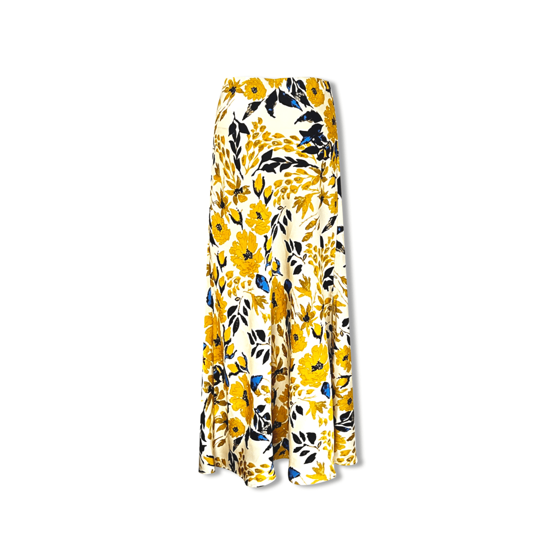 AIMME SPARROW Floral Midi Skirt In Yellow | MADAX