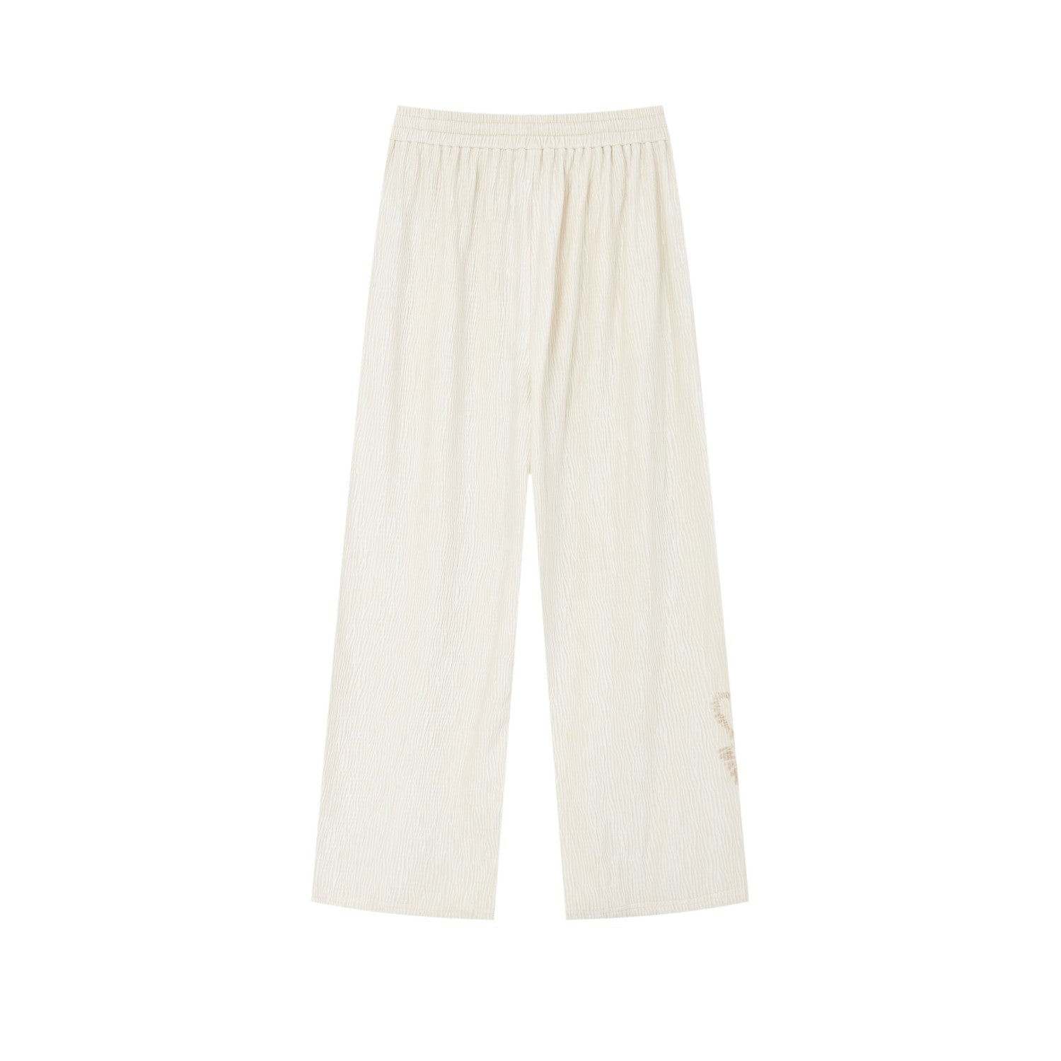 SOMESOWE Floral Pleated Lace - up Casual Pants In Beige | MADAX