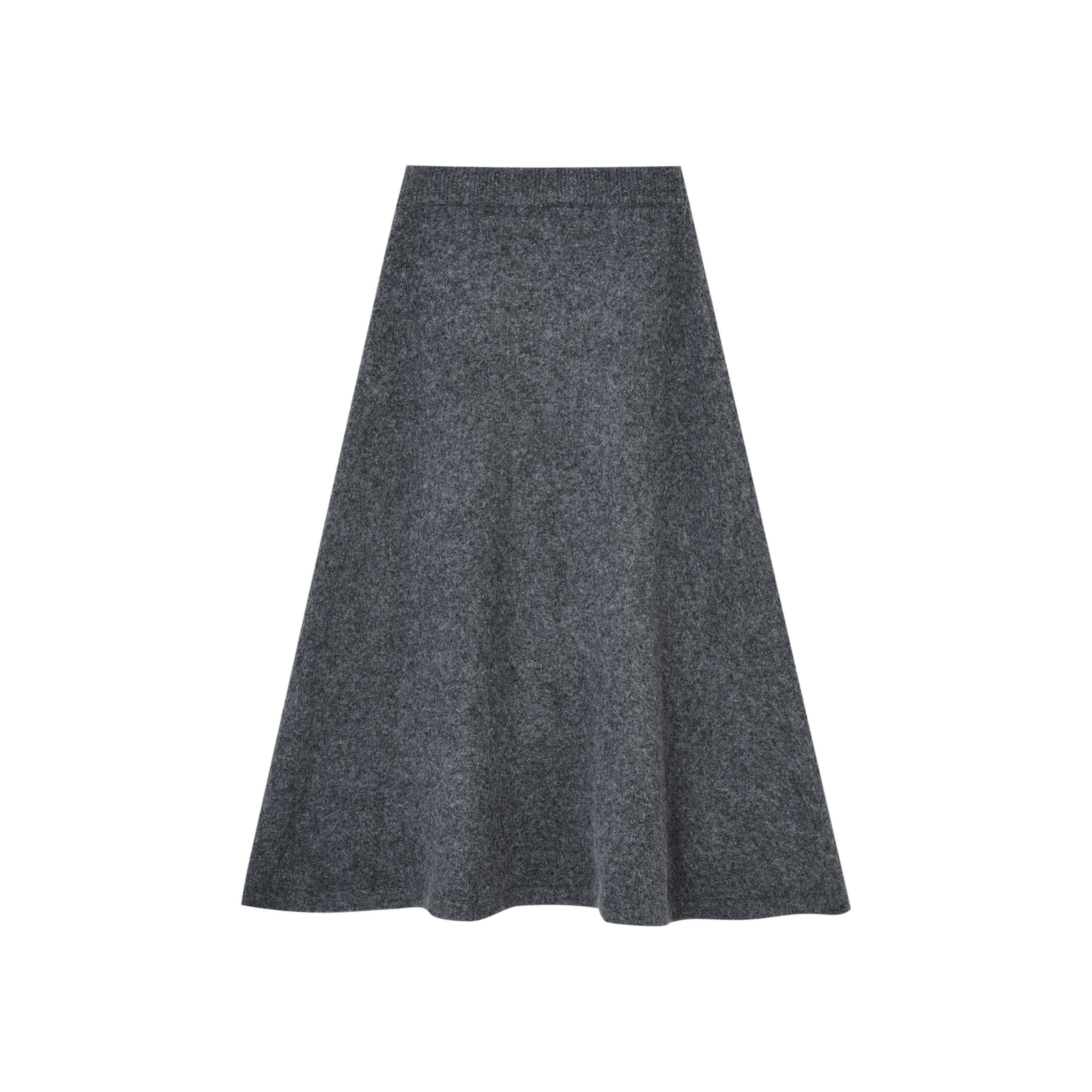 SOMESOWE Floral Velvet Diamond Knitted Long Skirt in Gray | MADAX