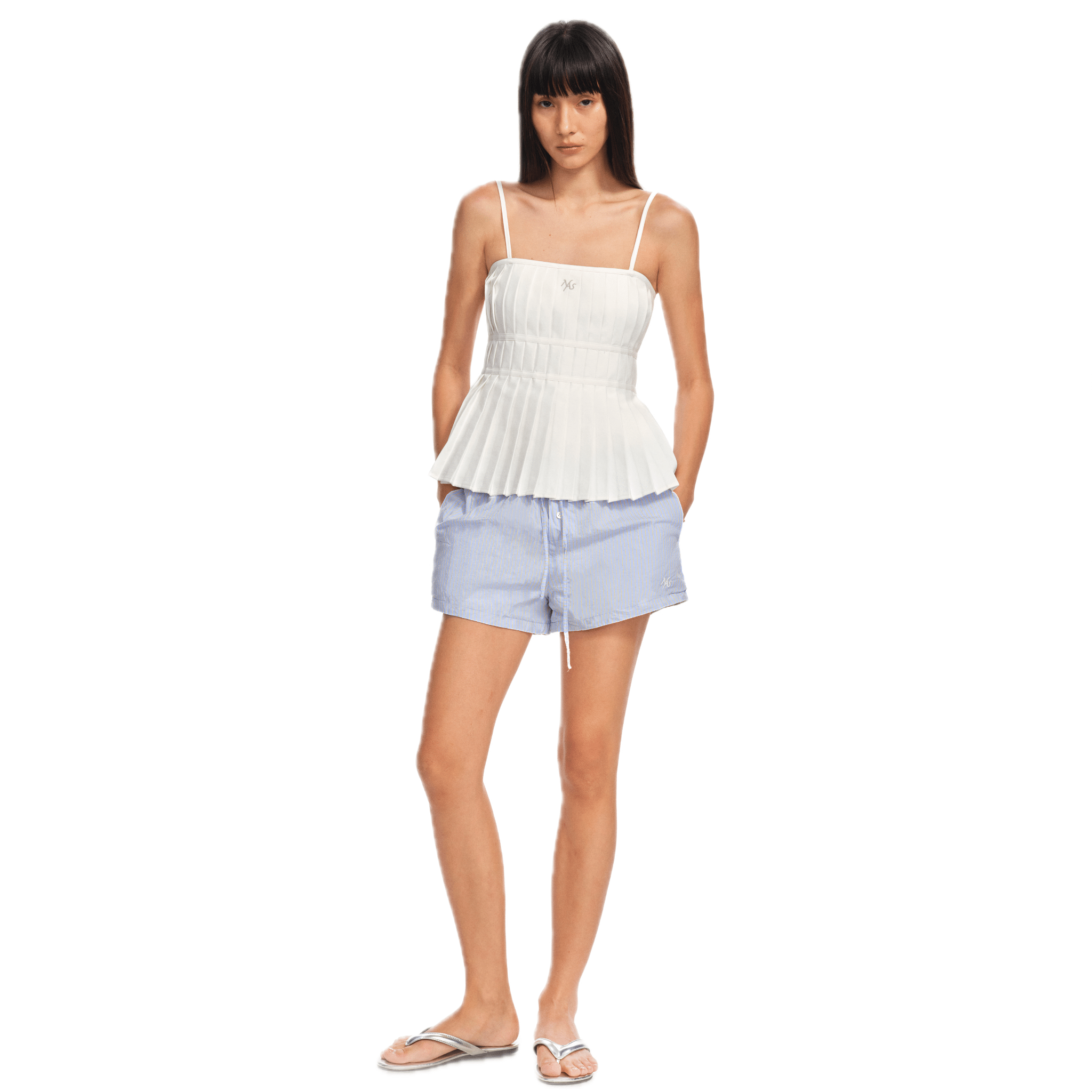 NAWS Floral Vest in White | MADAX