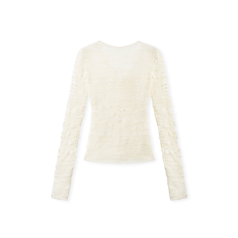 NAWS Floro Knit Top in White | MADAX