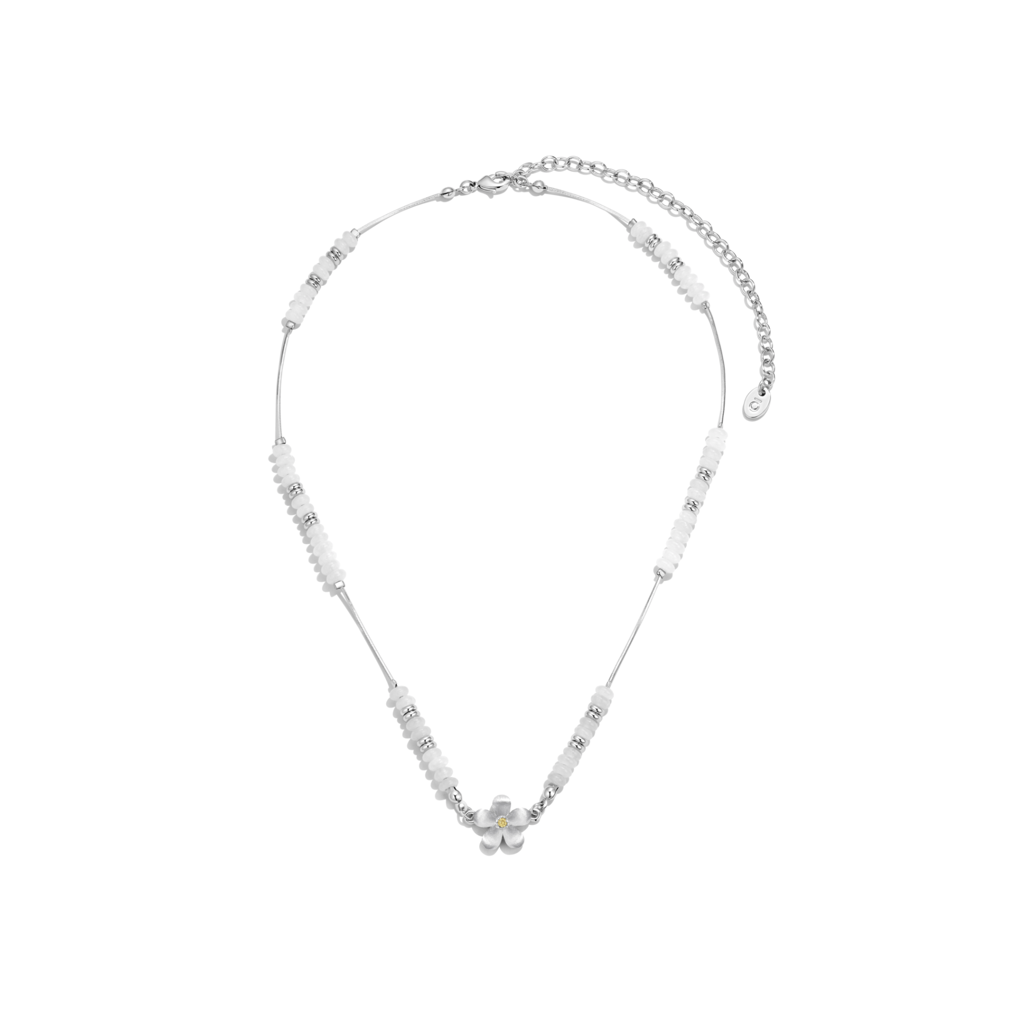 ToneTale Flower Rain Gypsophila Necklace in White Jade | MADAX