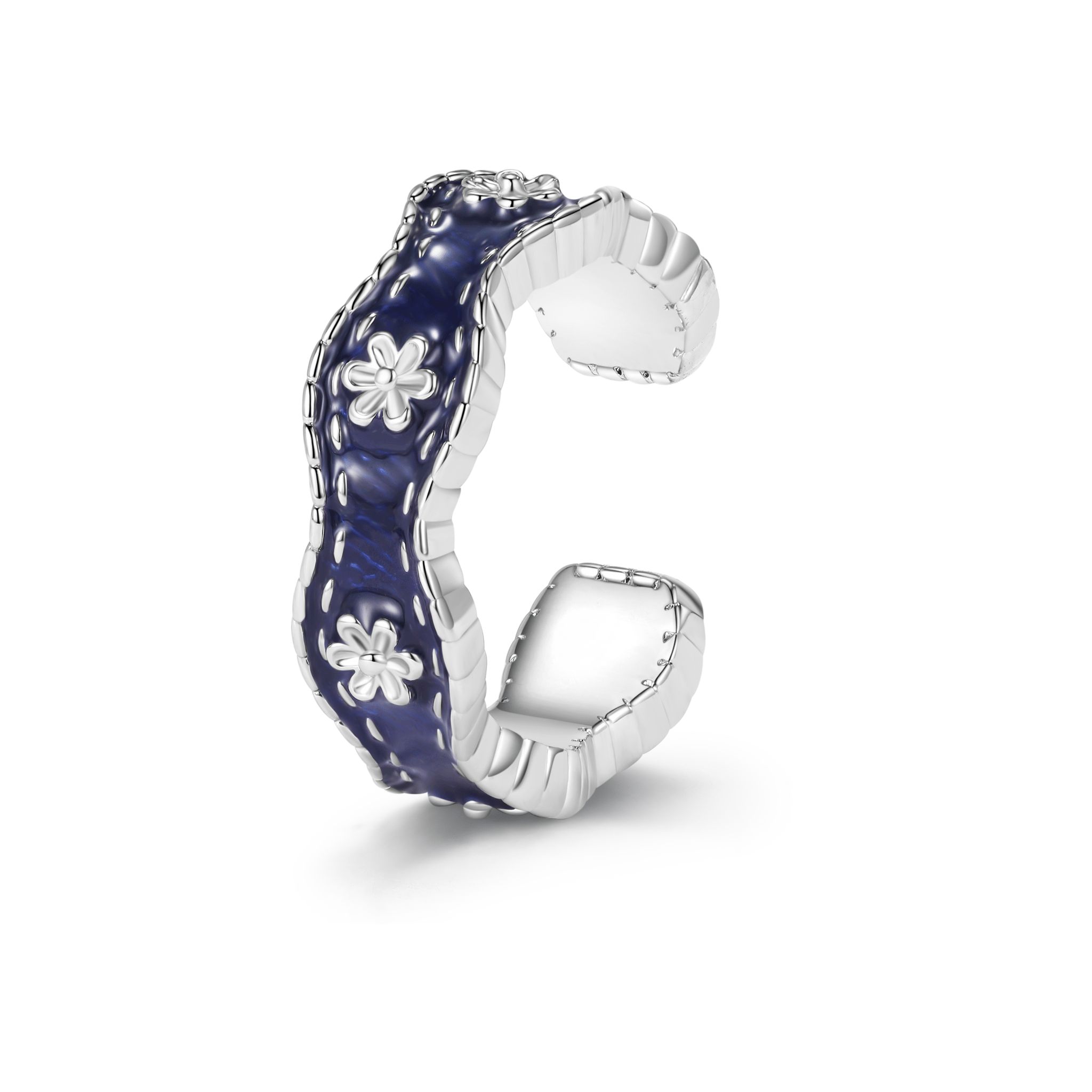 ToneTale Flower Rain Magnolia Tannin Ring in White Gold | MADAX