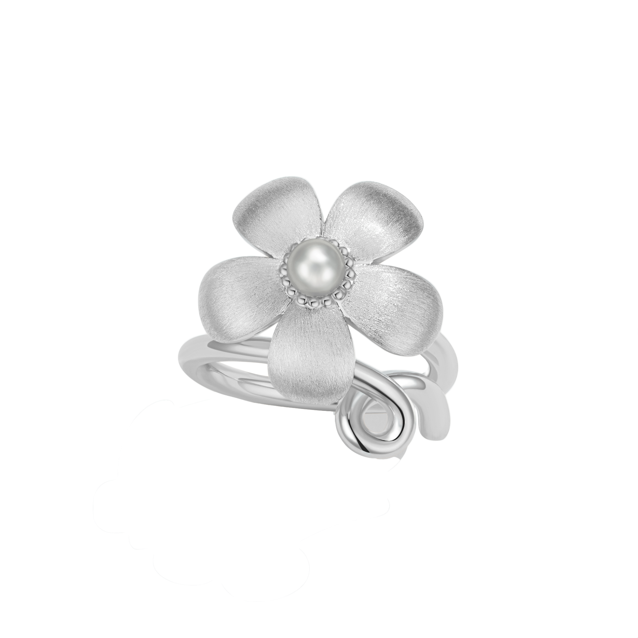ToneTale Flower Rain Star Flower Ring in White Gold | MADAX