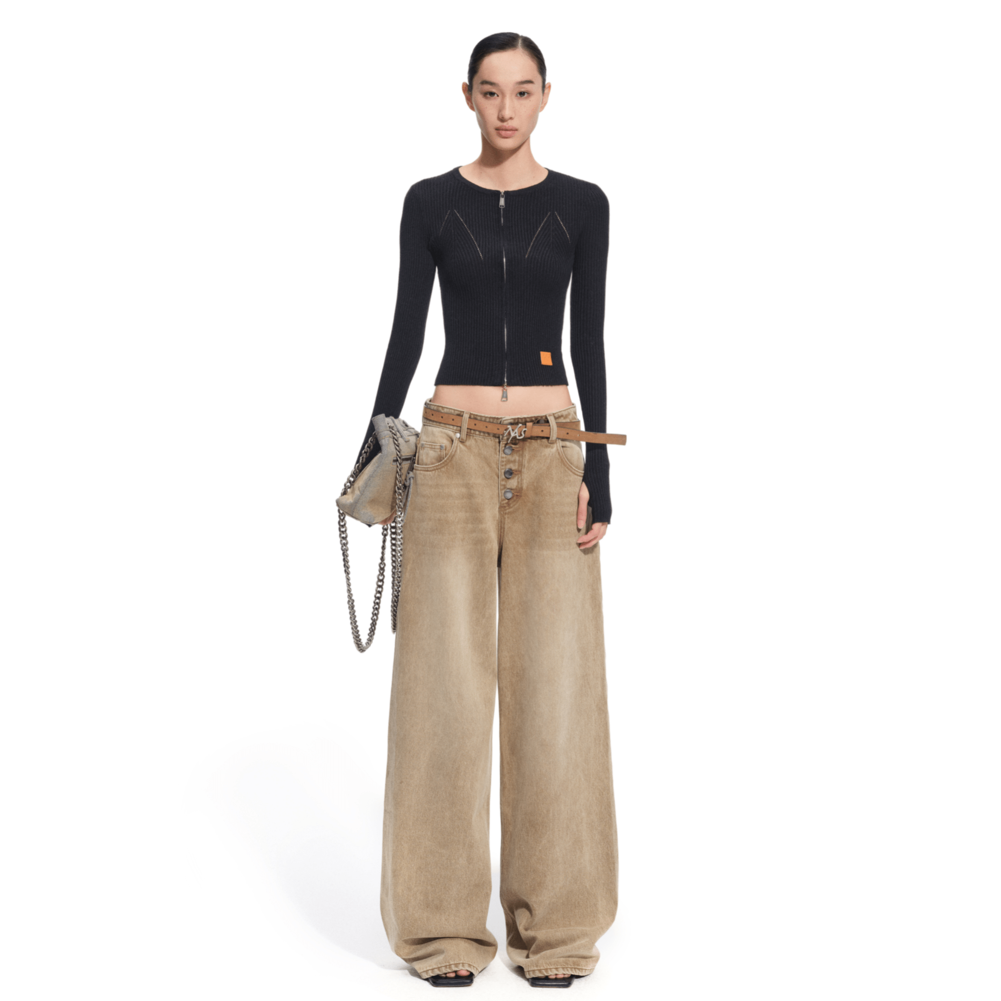 NAWS Flying Squirrel Knit Cardigan in Black | MADAX