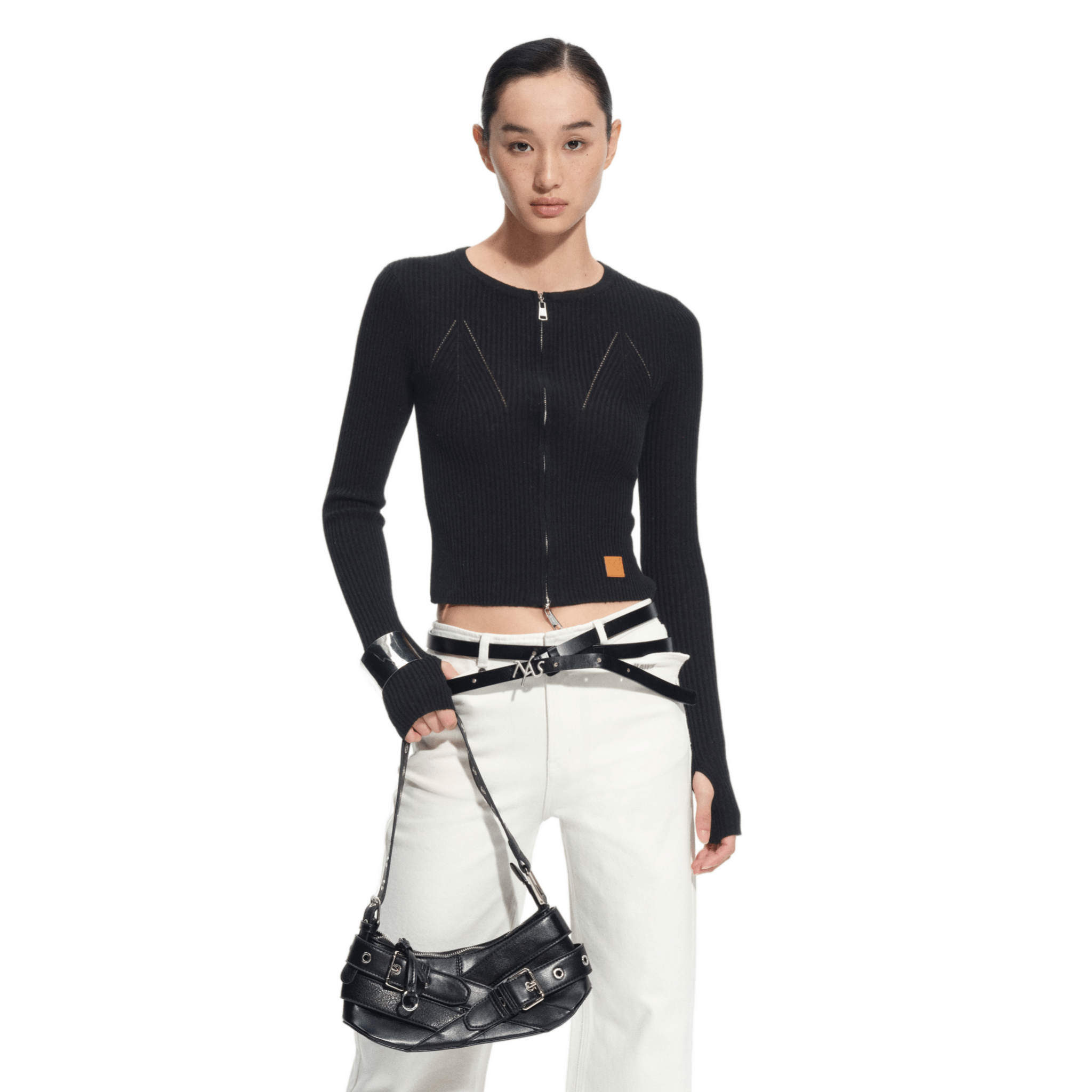 NAWS Flying Squirrel Knit Cardigan in Black | MADAX