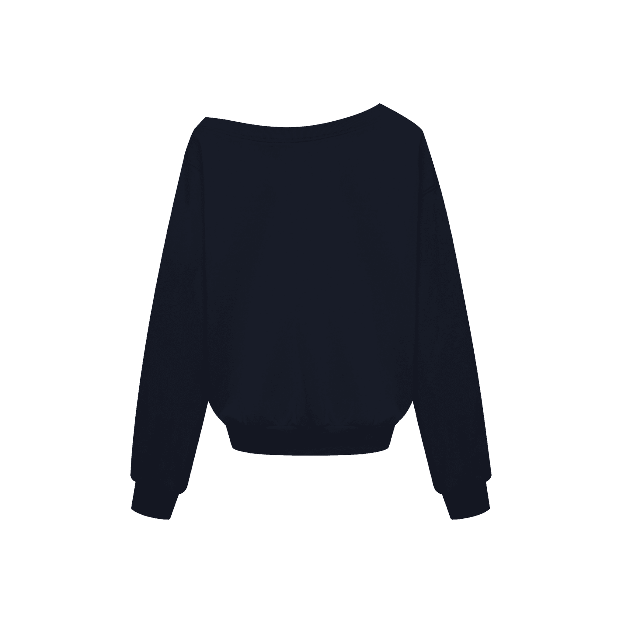 ANN ANDELMAN Foamed Print Off - Shoulder Sweatshirt in Royal Blue | MADAX