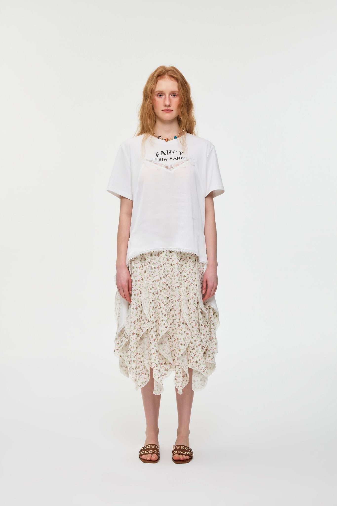 Alexia Sandra French Floral Lace Midi Skirt In Multicolor | MADAX