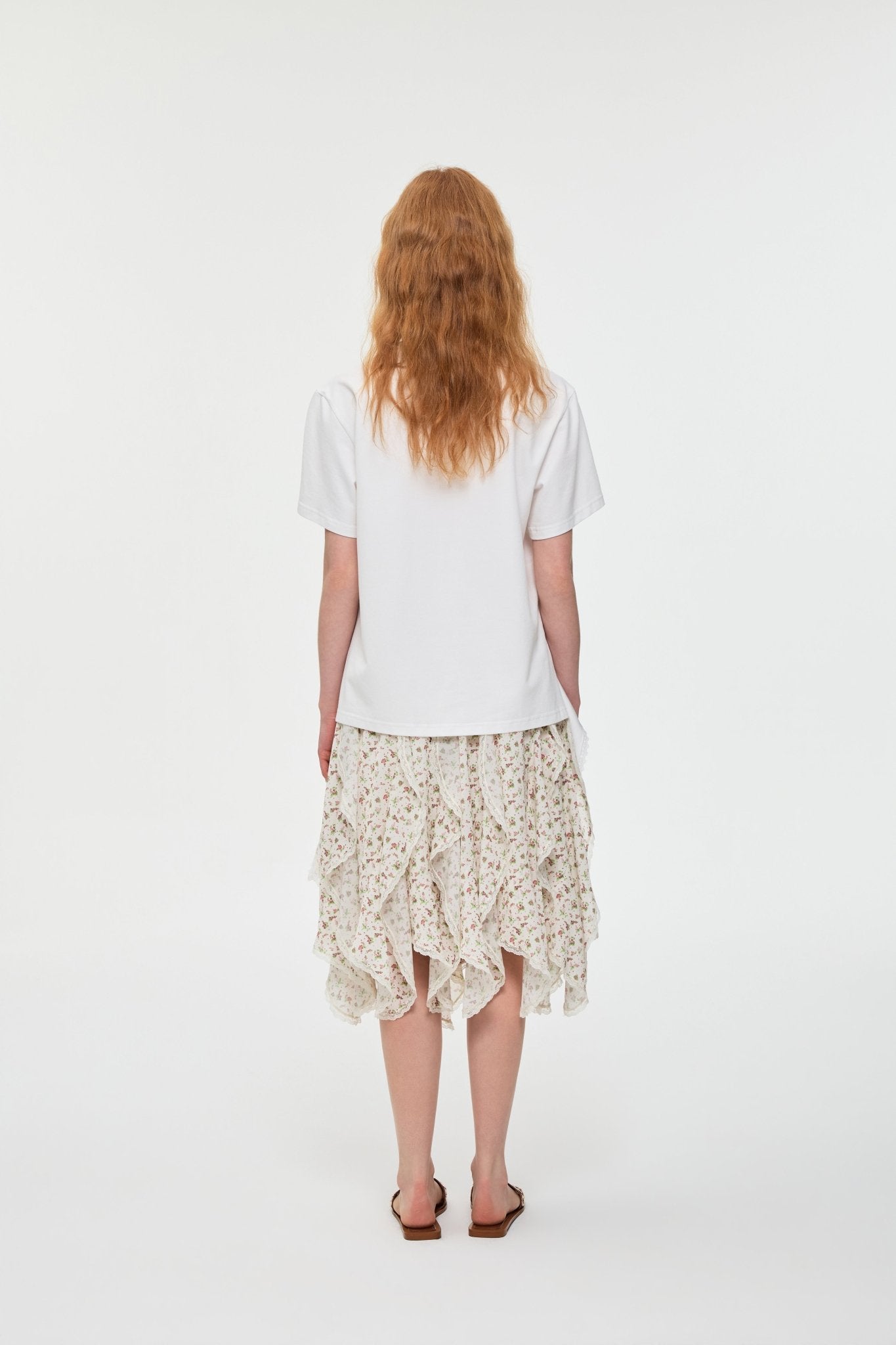 Alexia Sandra French Floral Lace Midi Skirt In Multicolor | MADAX