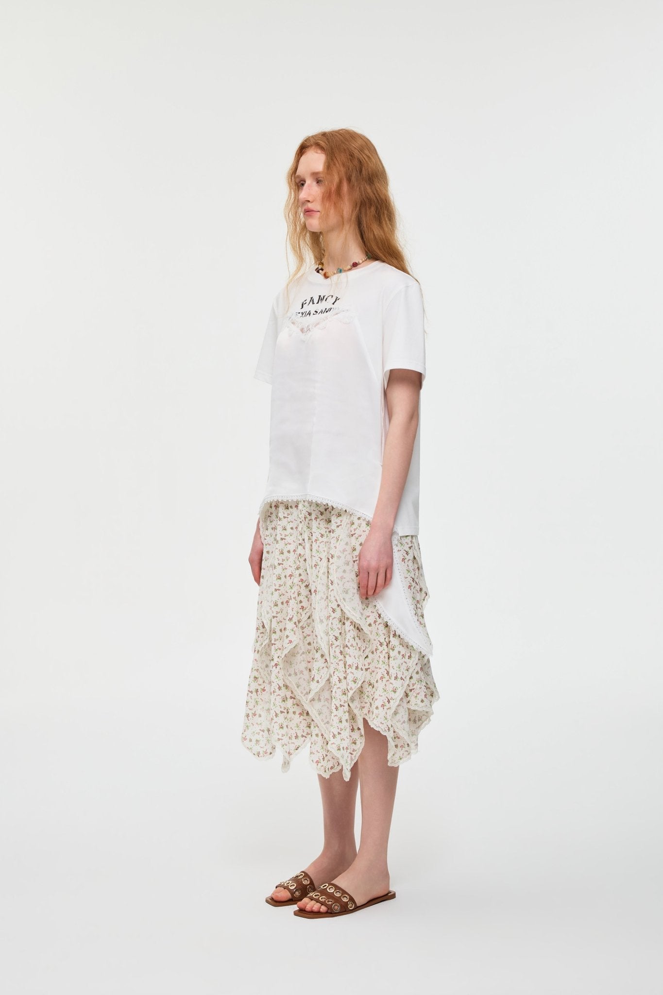 Alexia Sandra French Floral Lace Midi Skirt In Multicolor | MADAX