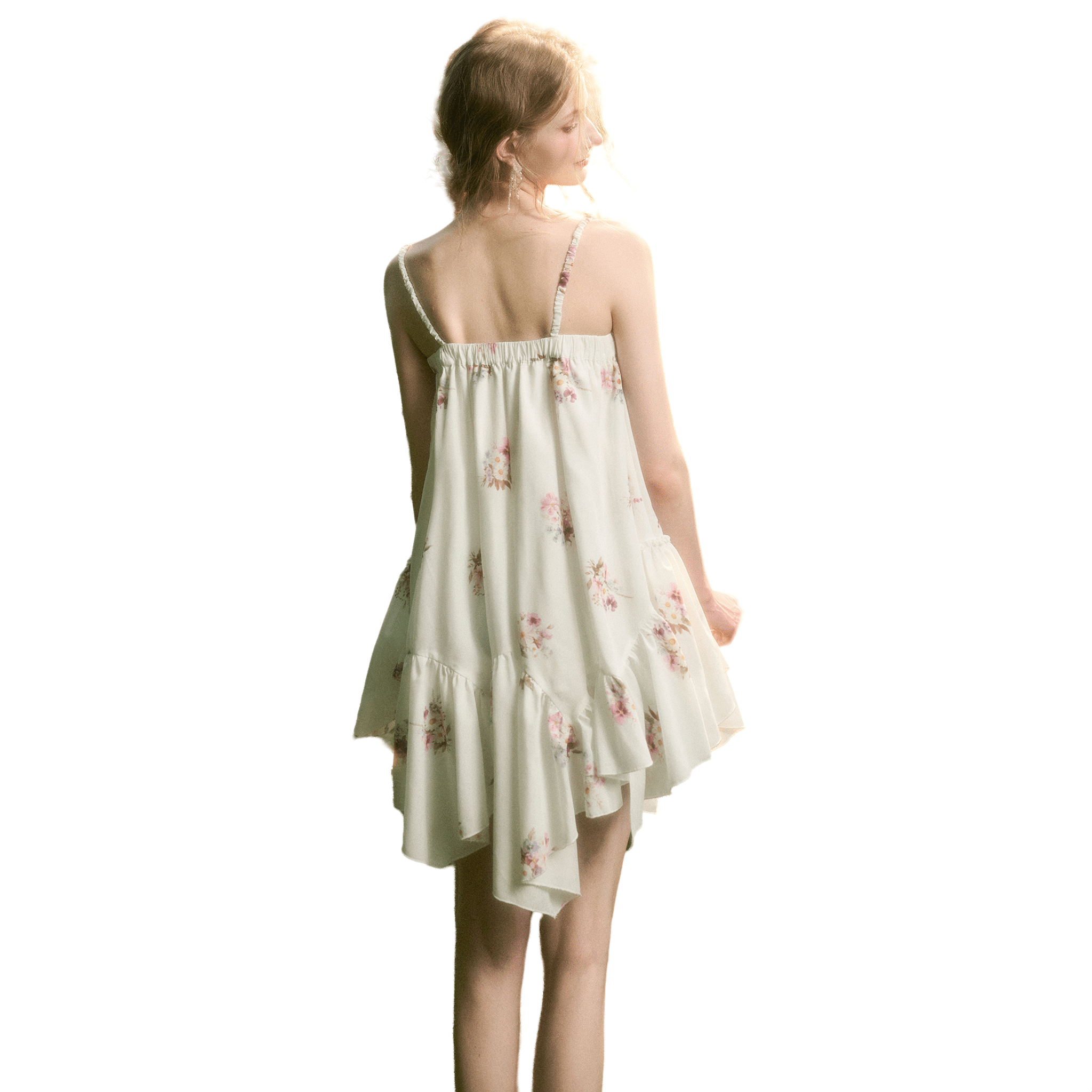 Group of Universe "Fresh" Shell Handmade Lace Dress in White | MADAX
