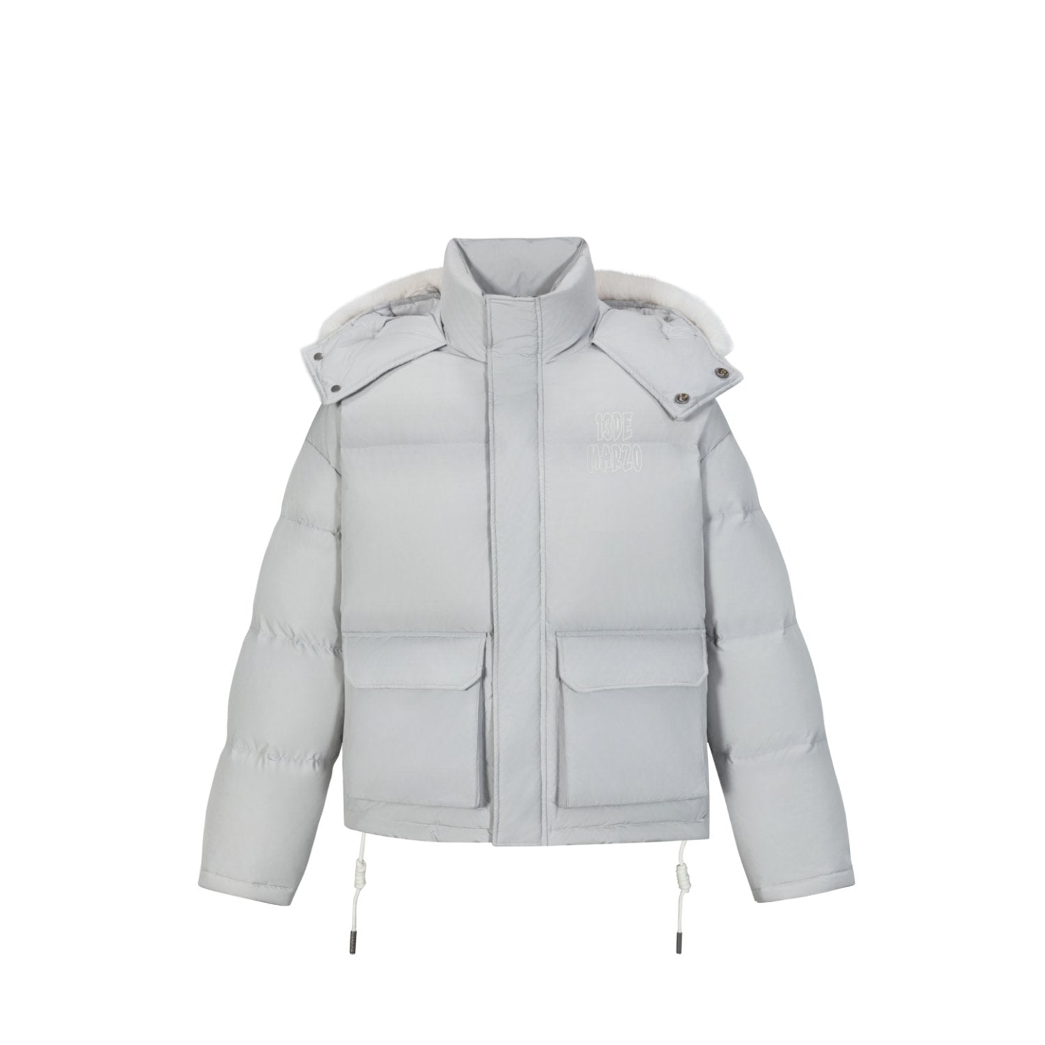 13DE MARZO Friends Hangout Down Jacket In Gray | MADAX