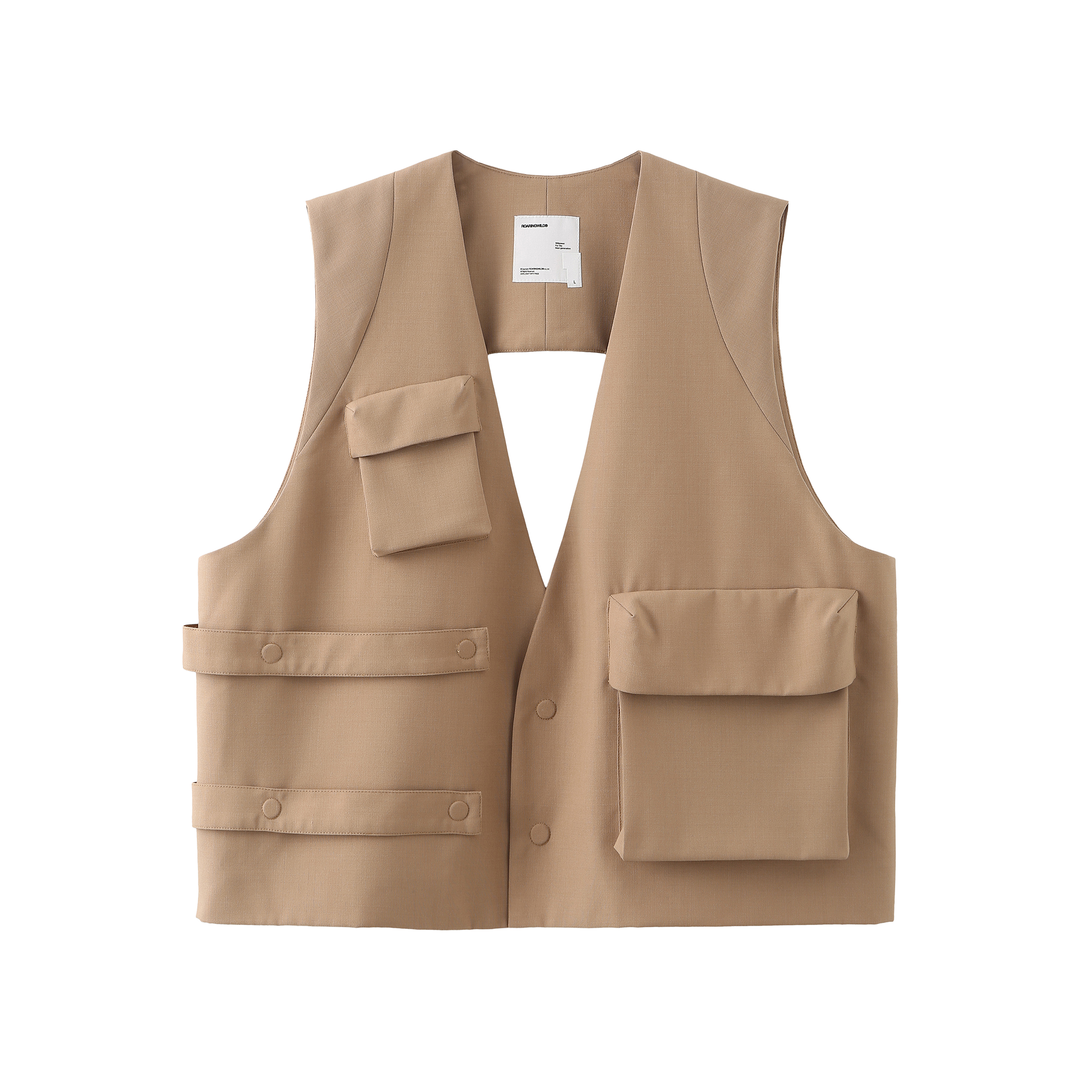 Khaki Magnet Buckle Vest