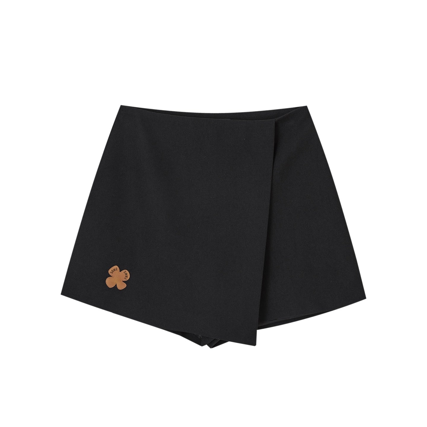 SOMESOWE Fun Flower Fake Two - Piece Skort In Black | MADAX