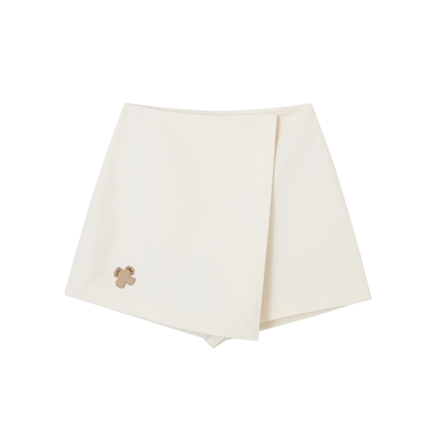 SOMESOWE Fun Flower Fake Two - Piece Skort In White | MADAX
