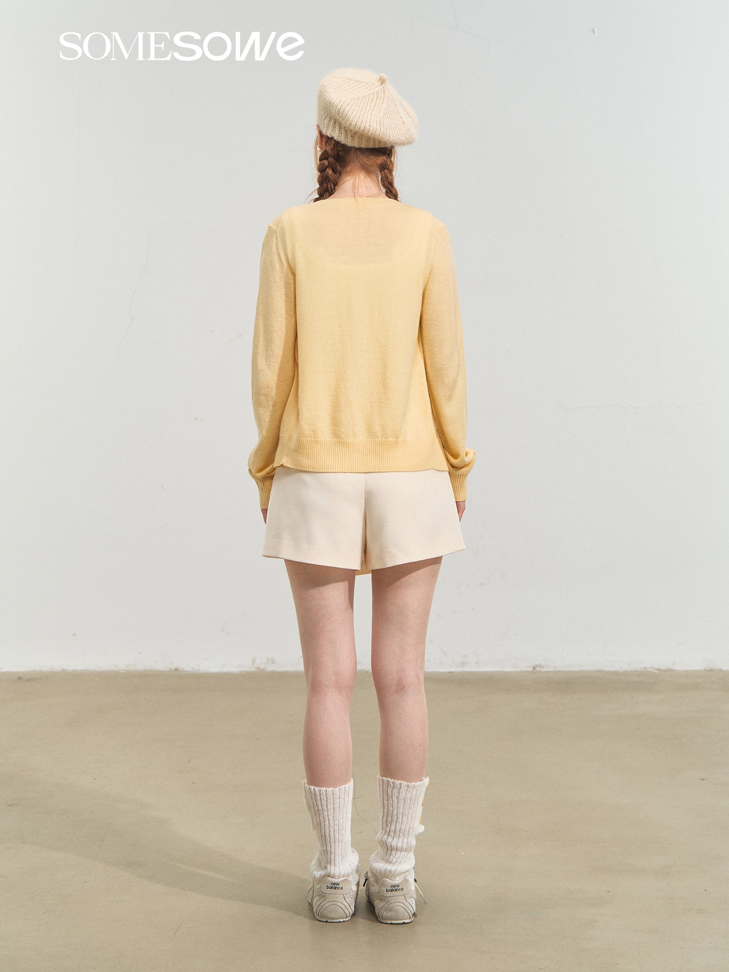 SOMESOWE Fun Flower Fake Two - Piece Skort In White | MADAX