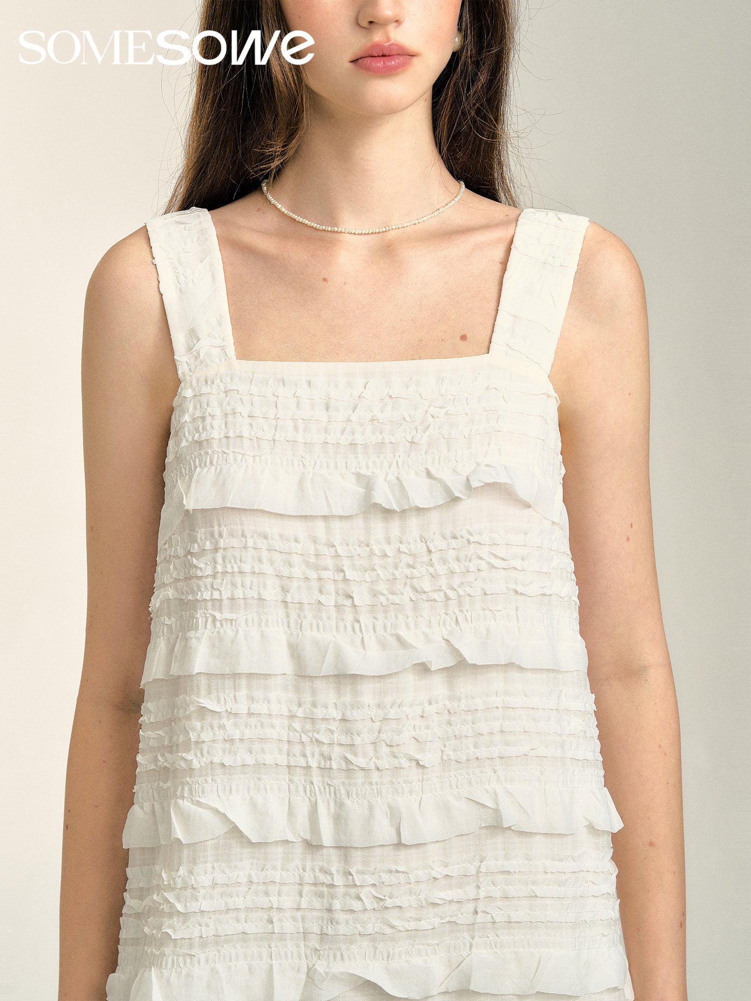 SOMESOWE Fungus - trimmed Tank Top Dress | MADA IN CHINA