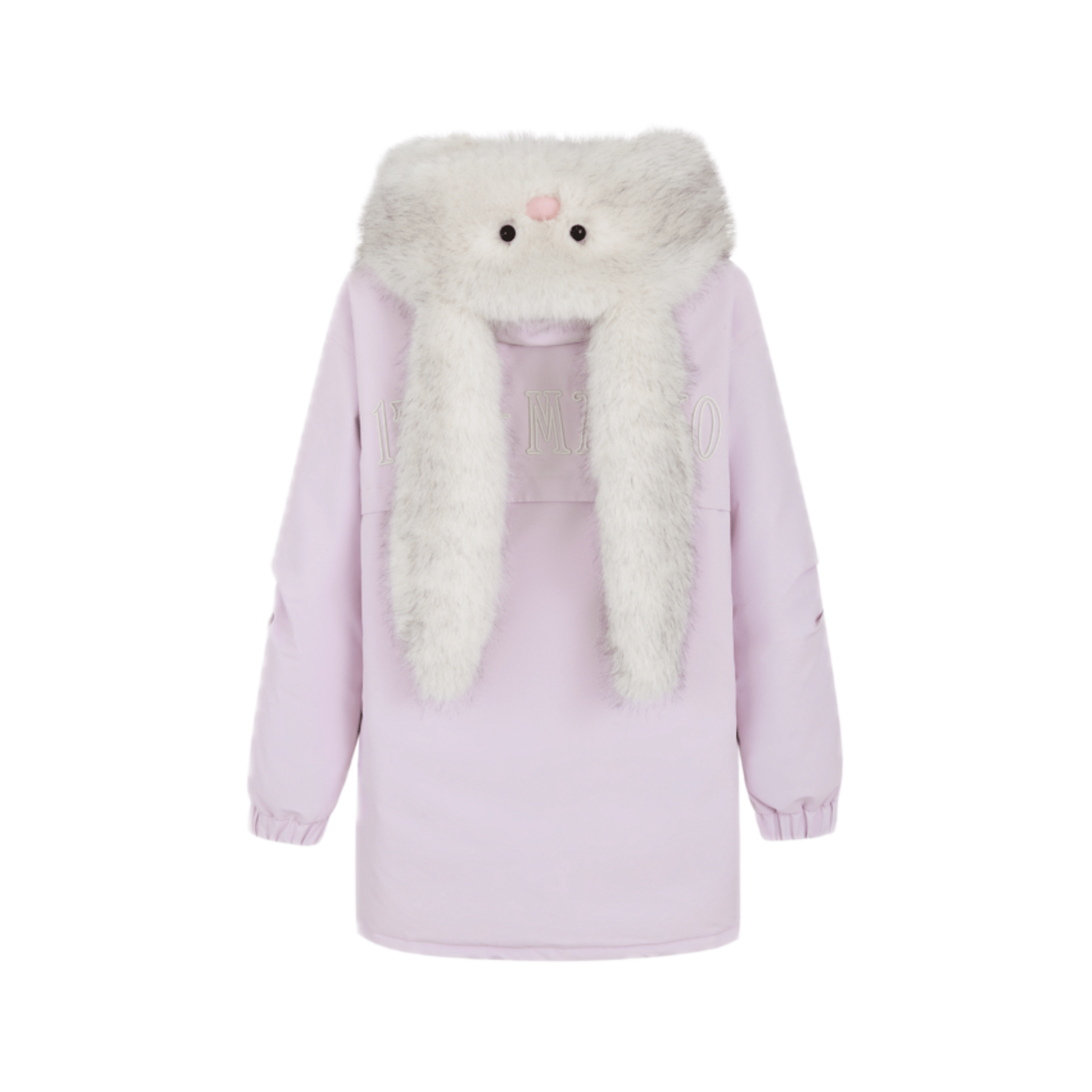 13DE MARZO Fur Collar Parka Down Jacket in Pink | MADAX