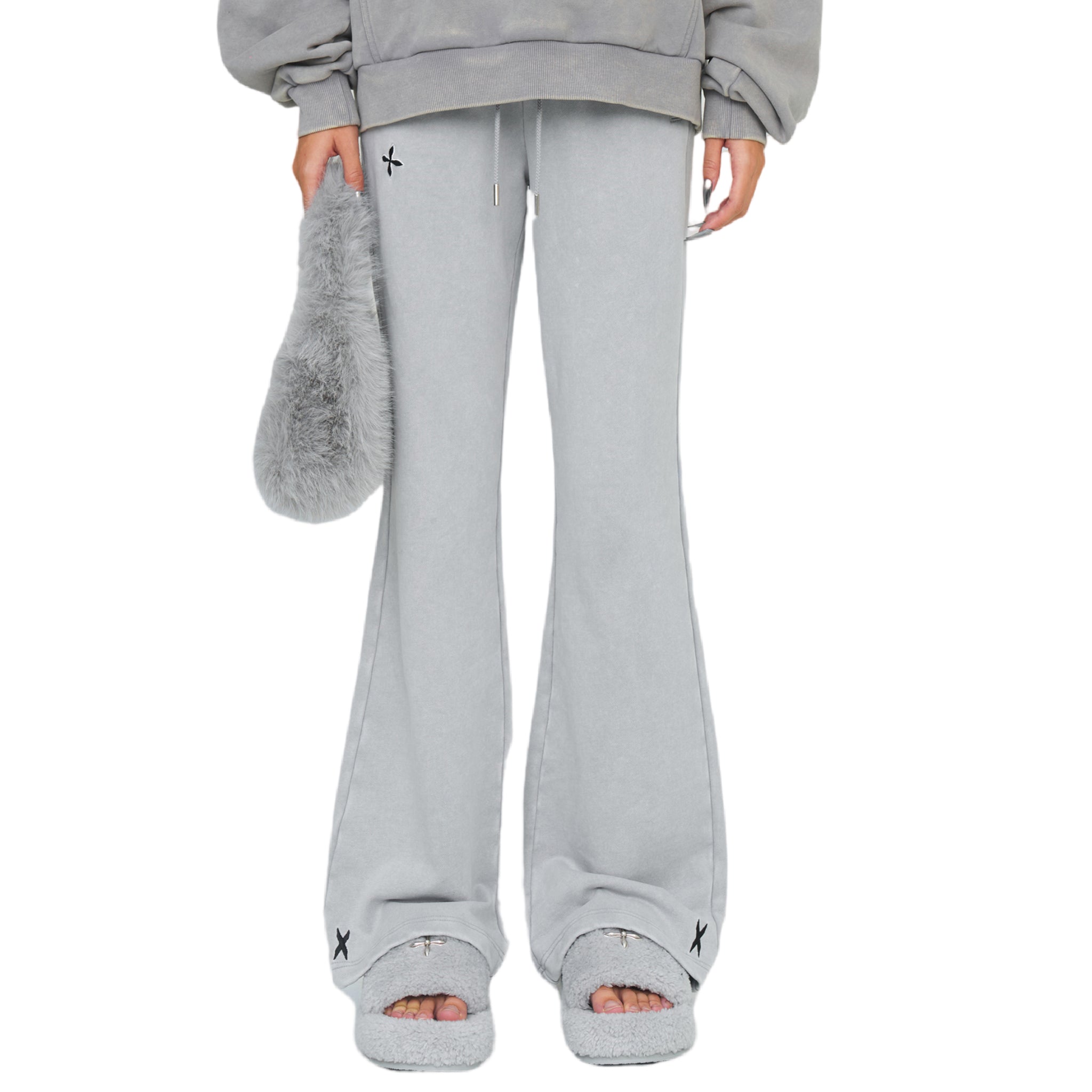 SMFK FUTURE Classic Flared Sweatpants In Gray | MADAX