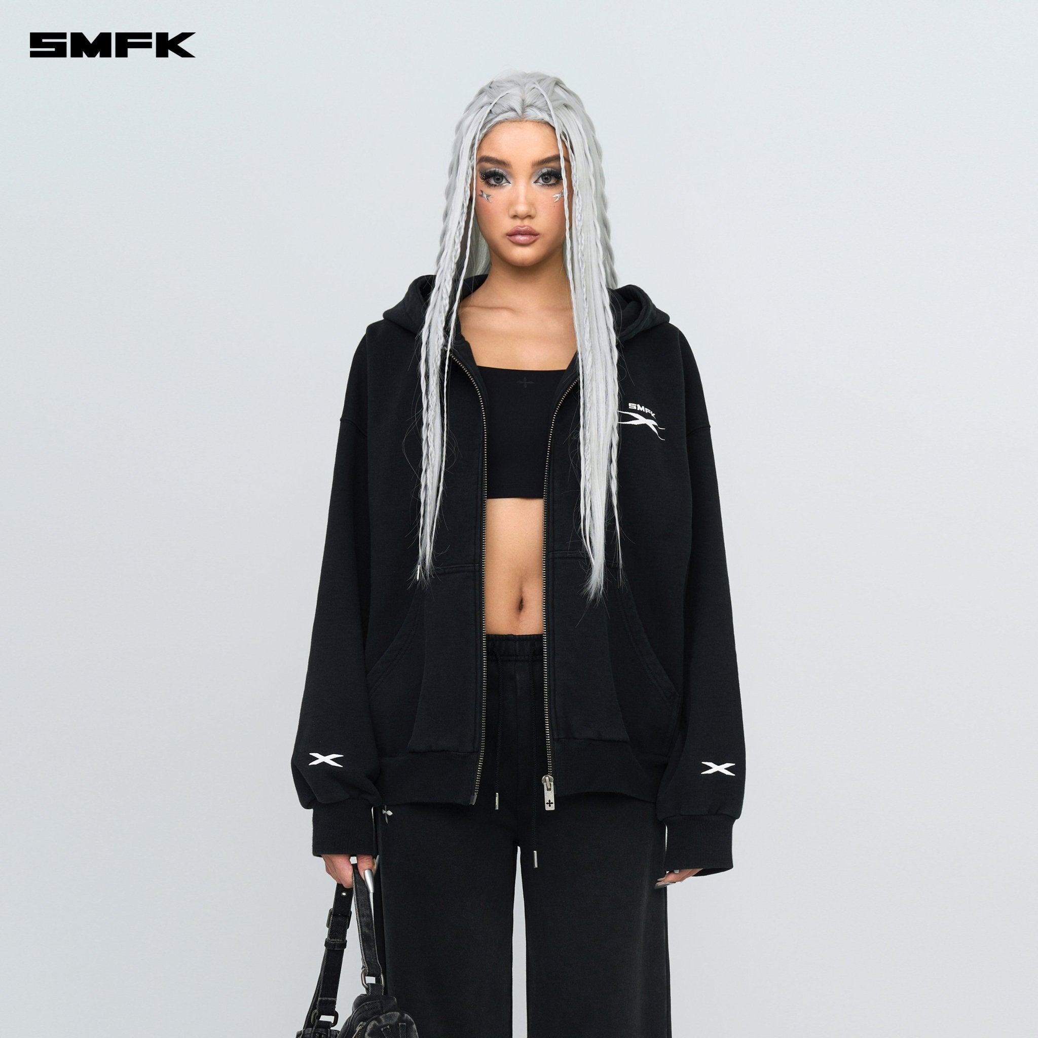 SMFK FUTURE Classic Wide - leg Sweatpants In Black | MADAX